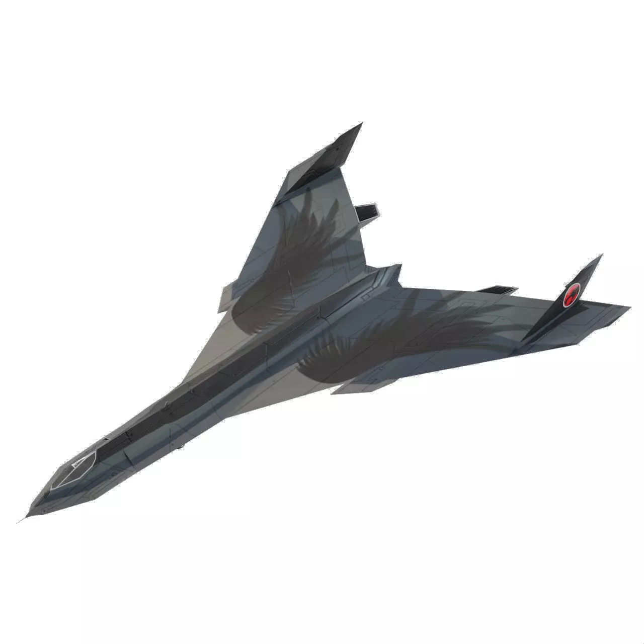 Panavia Thunder generic concept bomber Low-poly 3D model_0