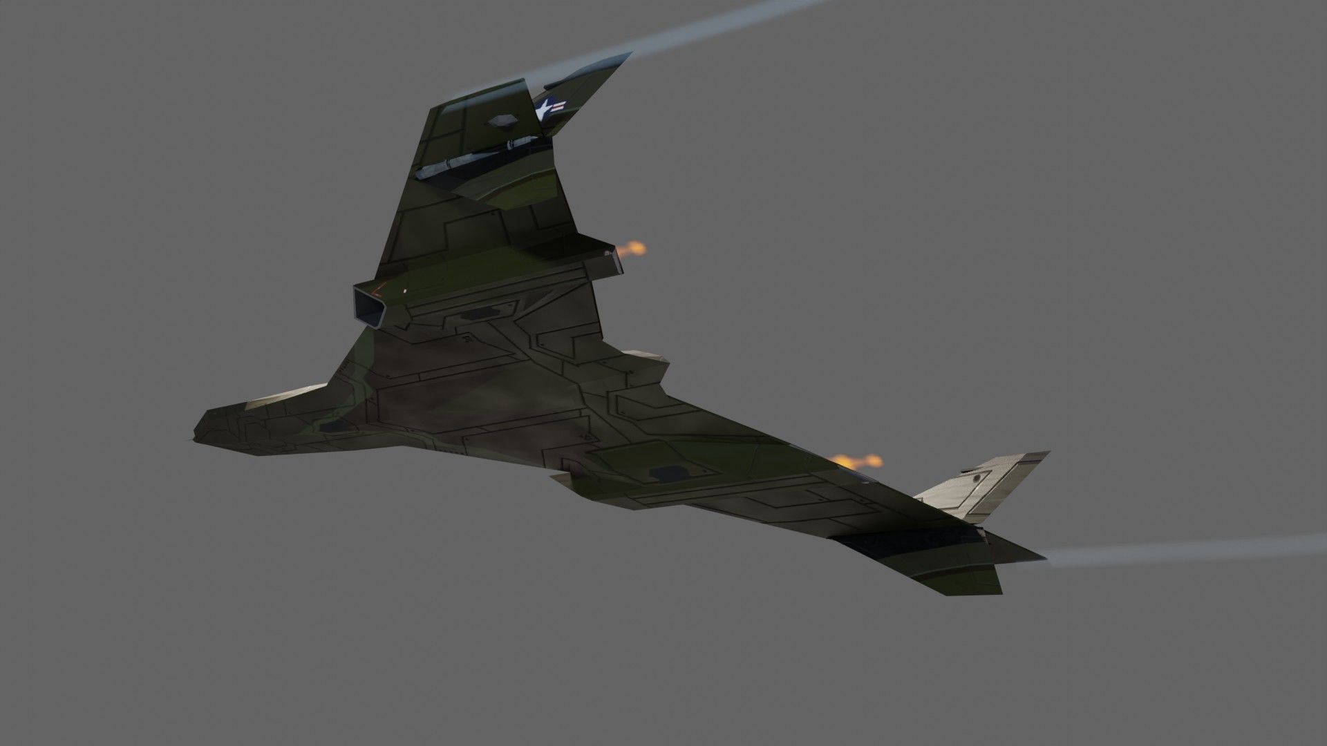 Panavia Thunder generic concept bomber Low-poly 3D model_12