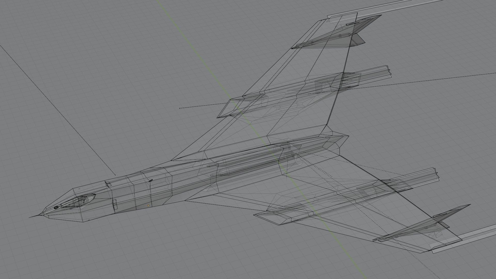 Panavia Thunder generic concept bomber Low-poly 3D model_17