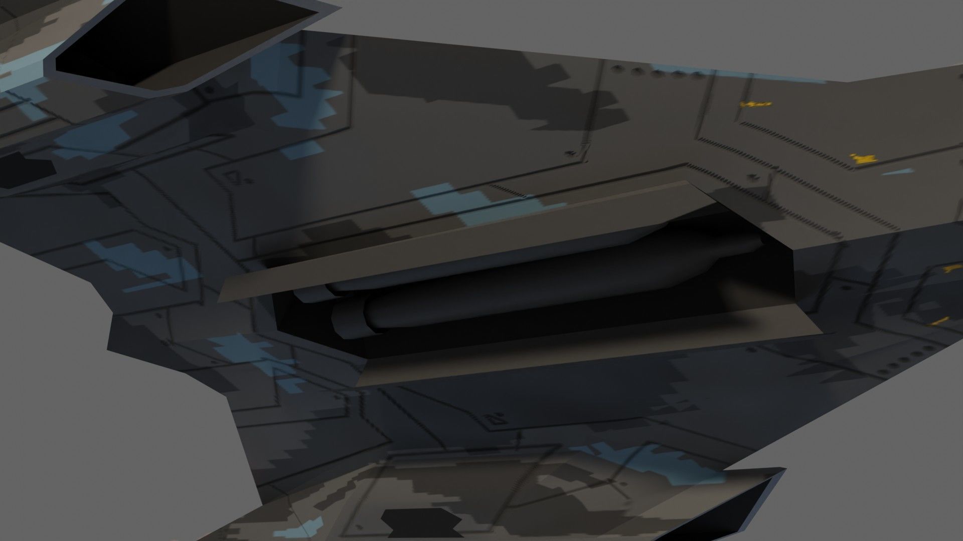 Panavia Thunder generic concept bomber Low-poly 3D model_16