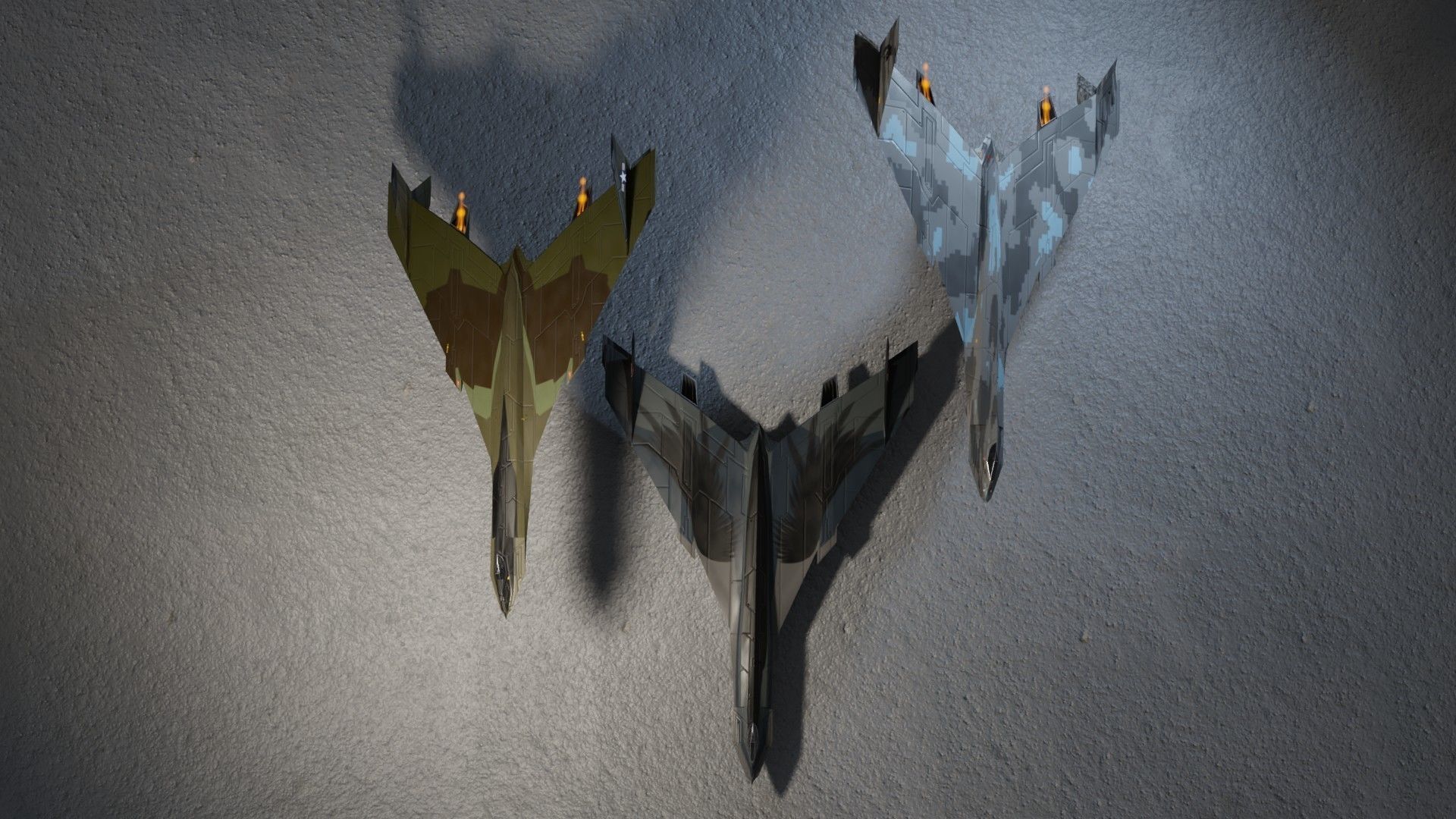 Panavia Thunder generic concept bomber Low-poly 3D model_6