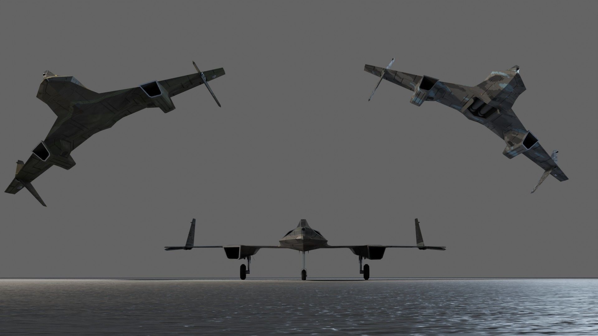 Panavia Thunder generic concept bomber Low-poly 3D model_5