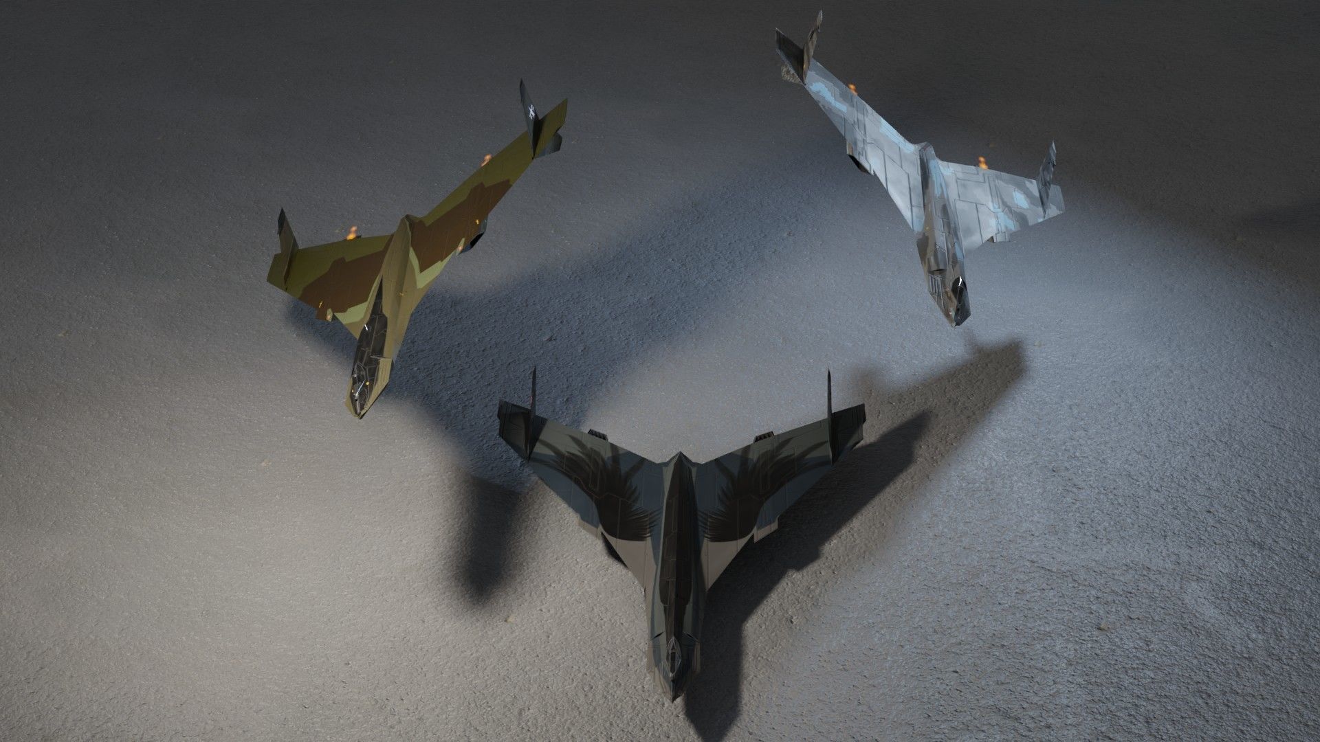 Panavia Thunder generic concept bomber Low-poly 3D model_1