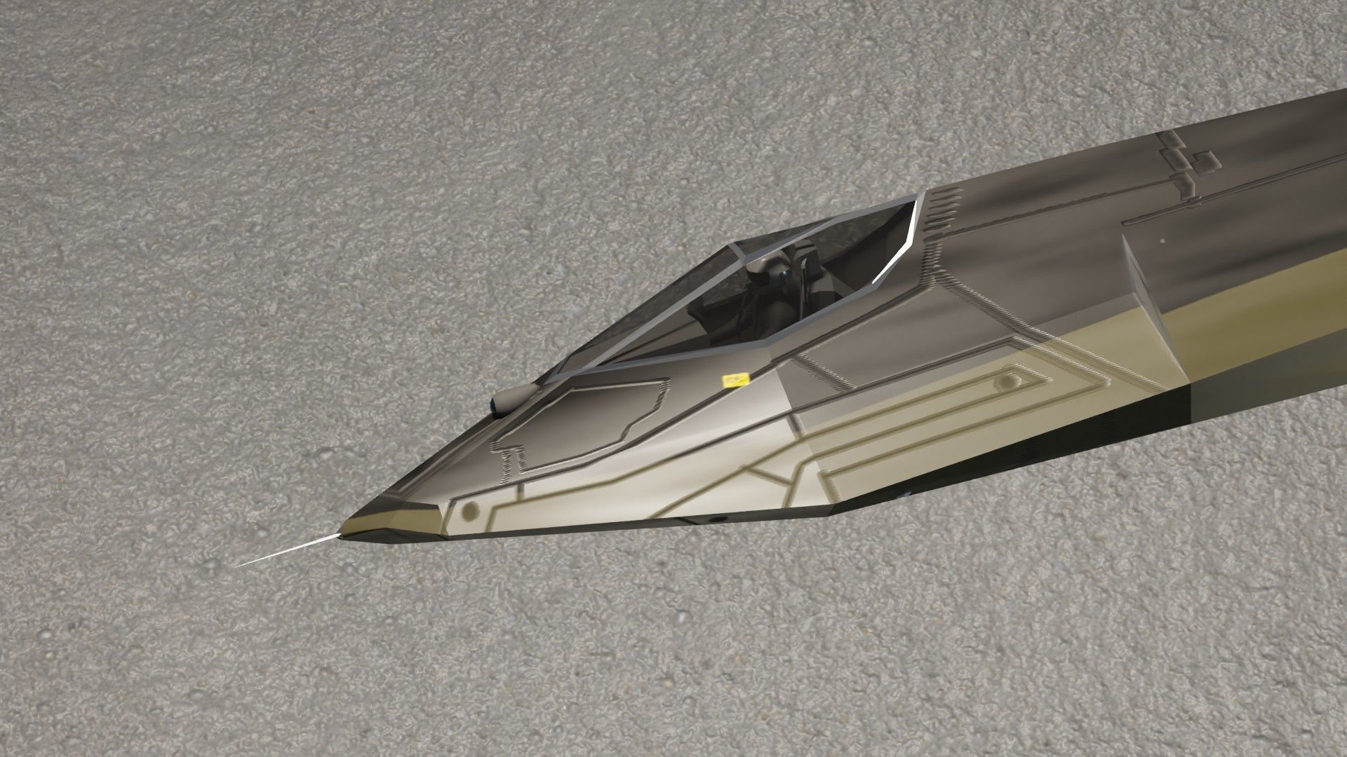 Panavia Thunder generic concept bomber Low-poly 3D model_15