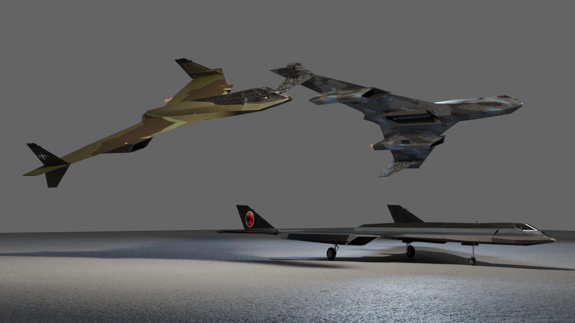 Panavia Thunder generic concept bomber Low-poly 3D model_4