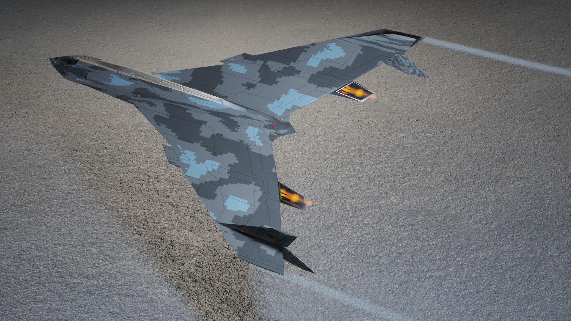 Panavia Thunder generic concept bomber Low-poly 3D model_11