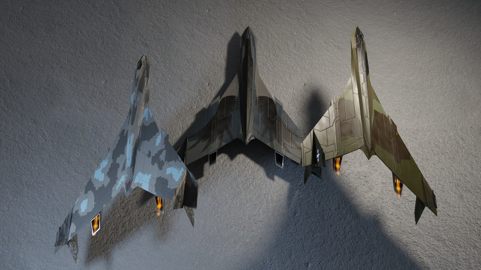 Panavia Thunder generic concept bomber Low-poly 3D model_2