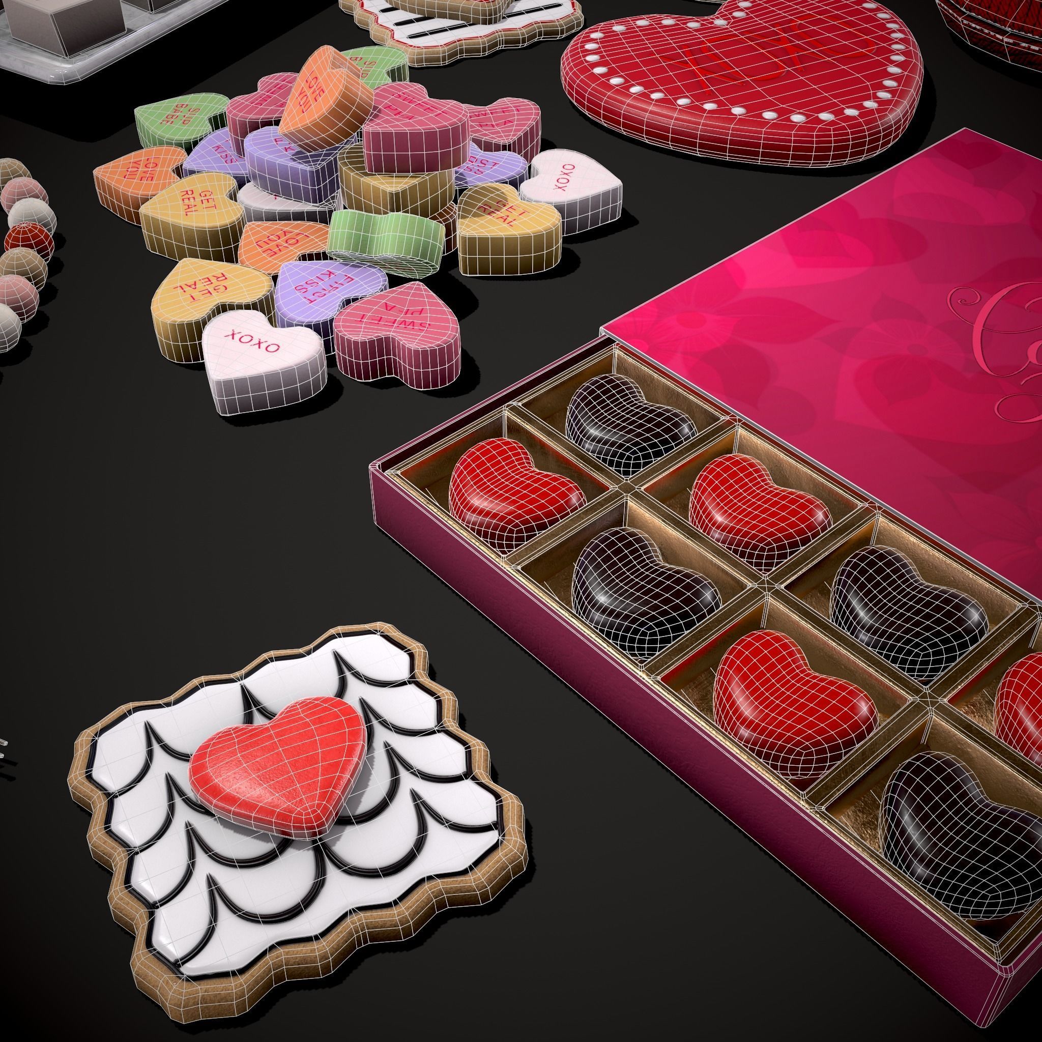 Valentines Full Romantic Pack 3D Model Collection_17