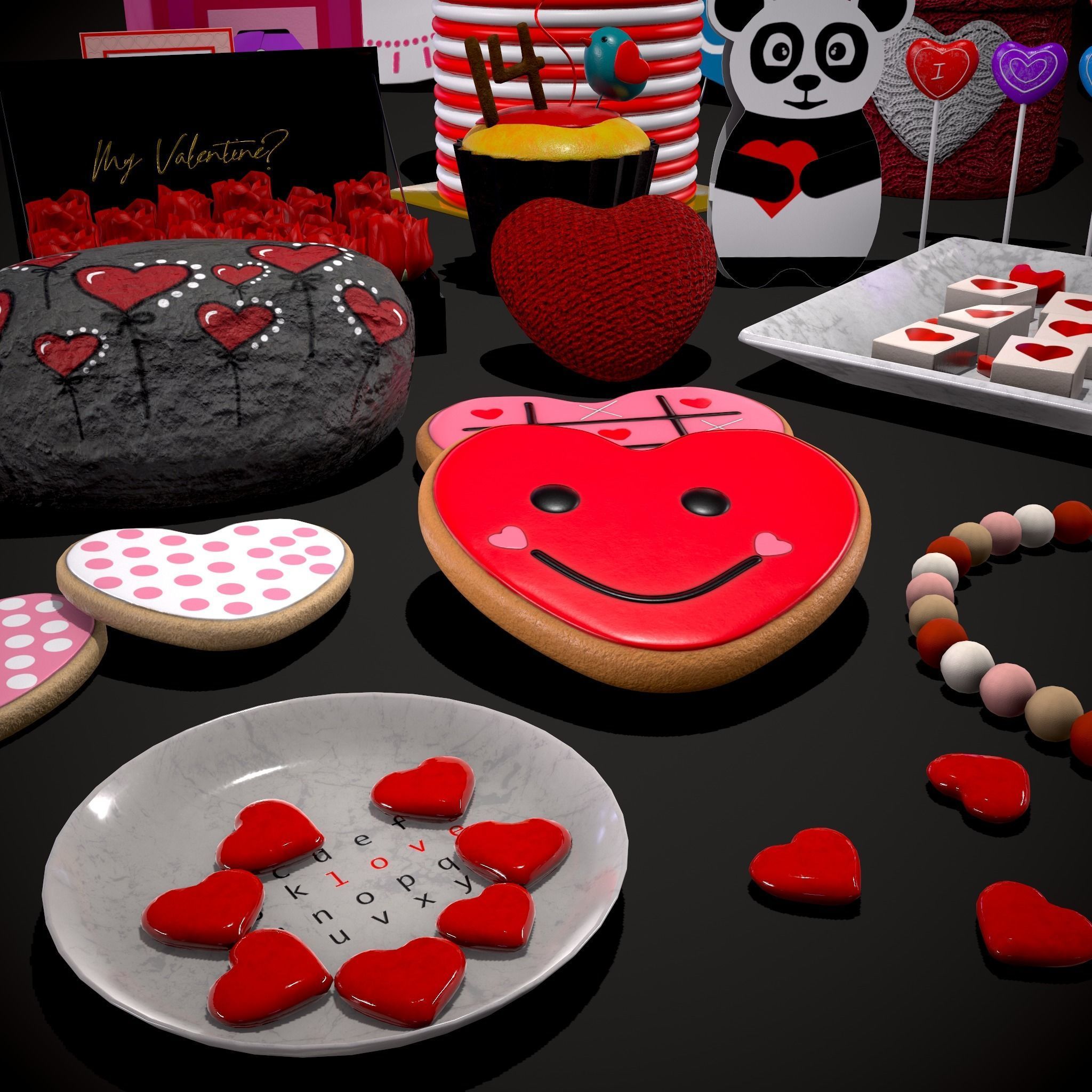 Valentines Full Romantic Pack 3D Model Collection_20