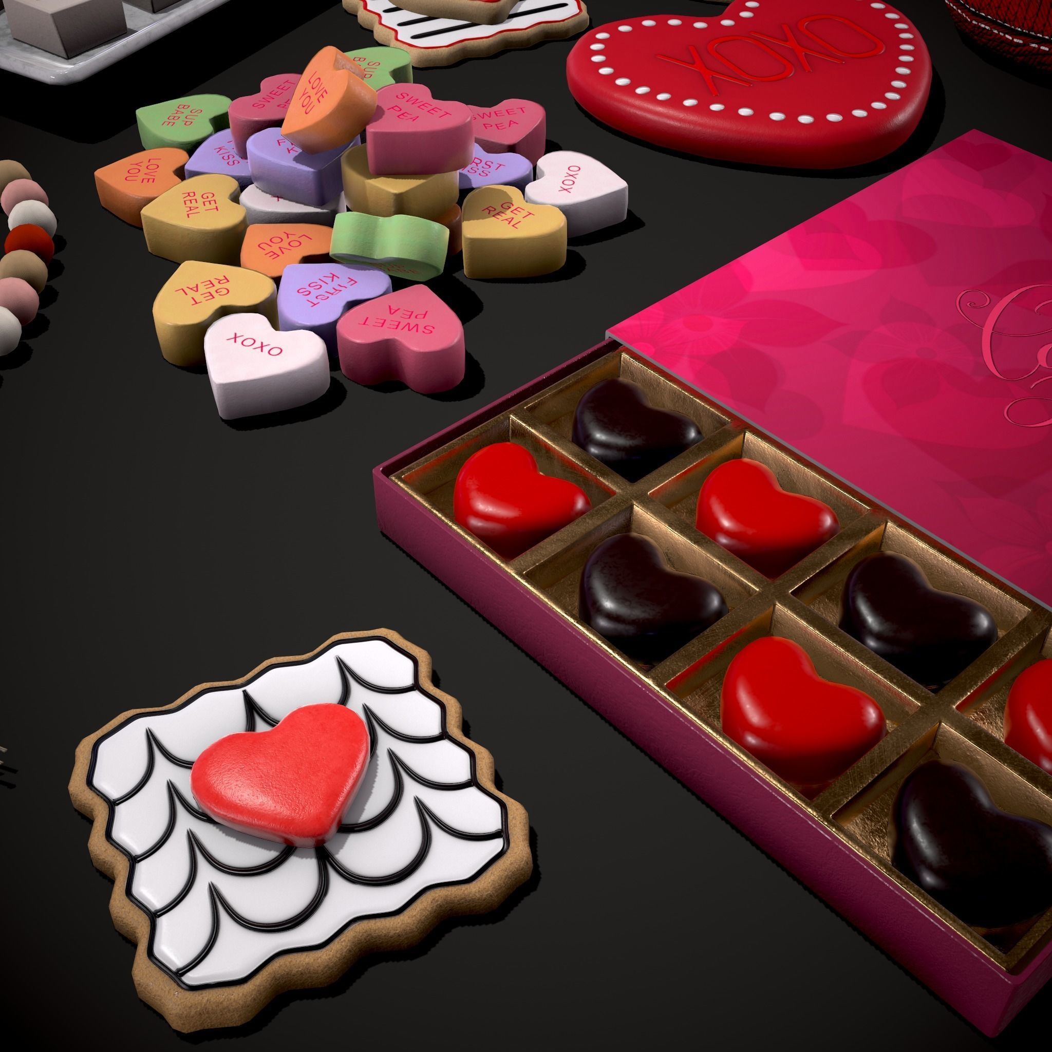 Valentines Full Romantic Pack 3D Model Collection_16
