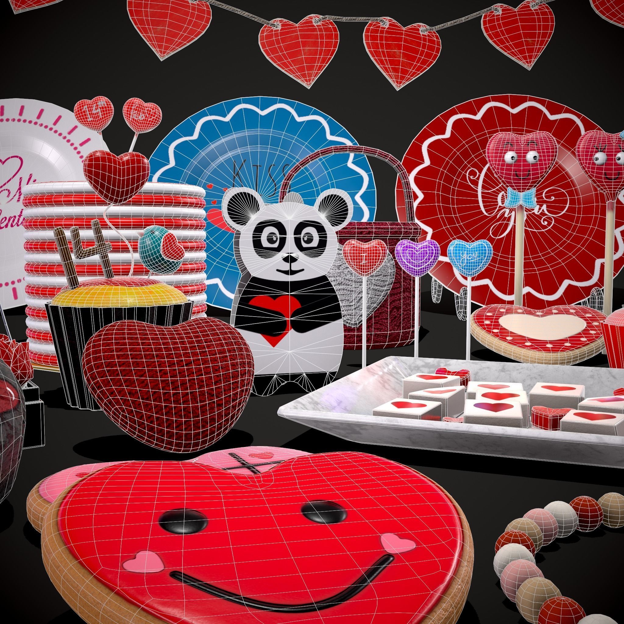 Valentines Full Romantic Pack 3D Model Collection_13