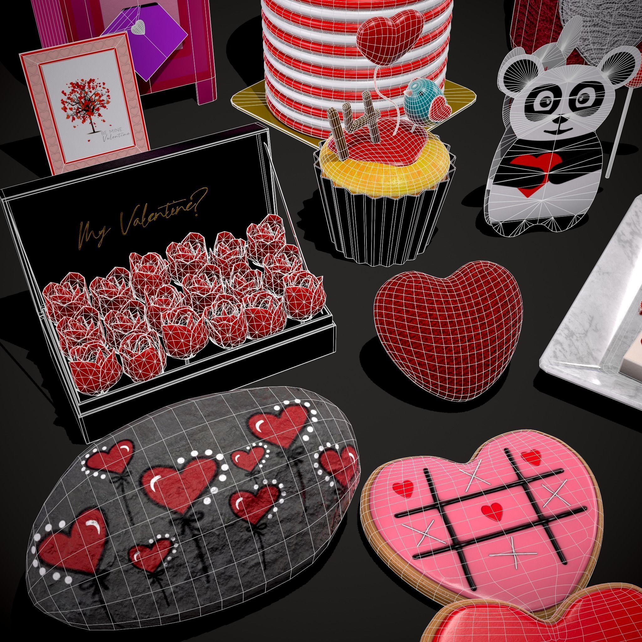 Valentines Full Romantic Pack 3D Model Collection_15