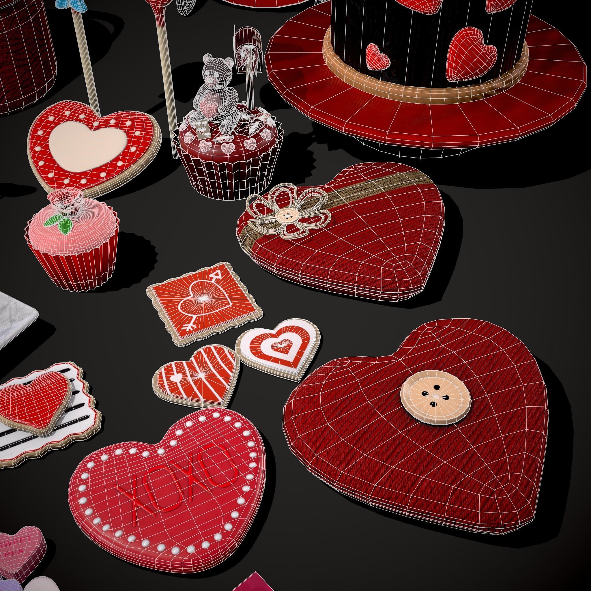 Valentines Full Romantic Pack 3D Model Collection_19