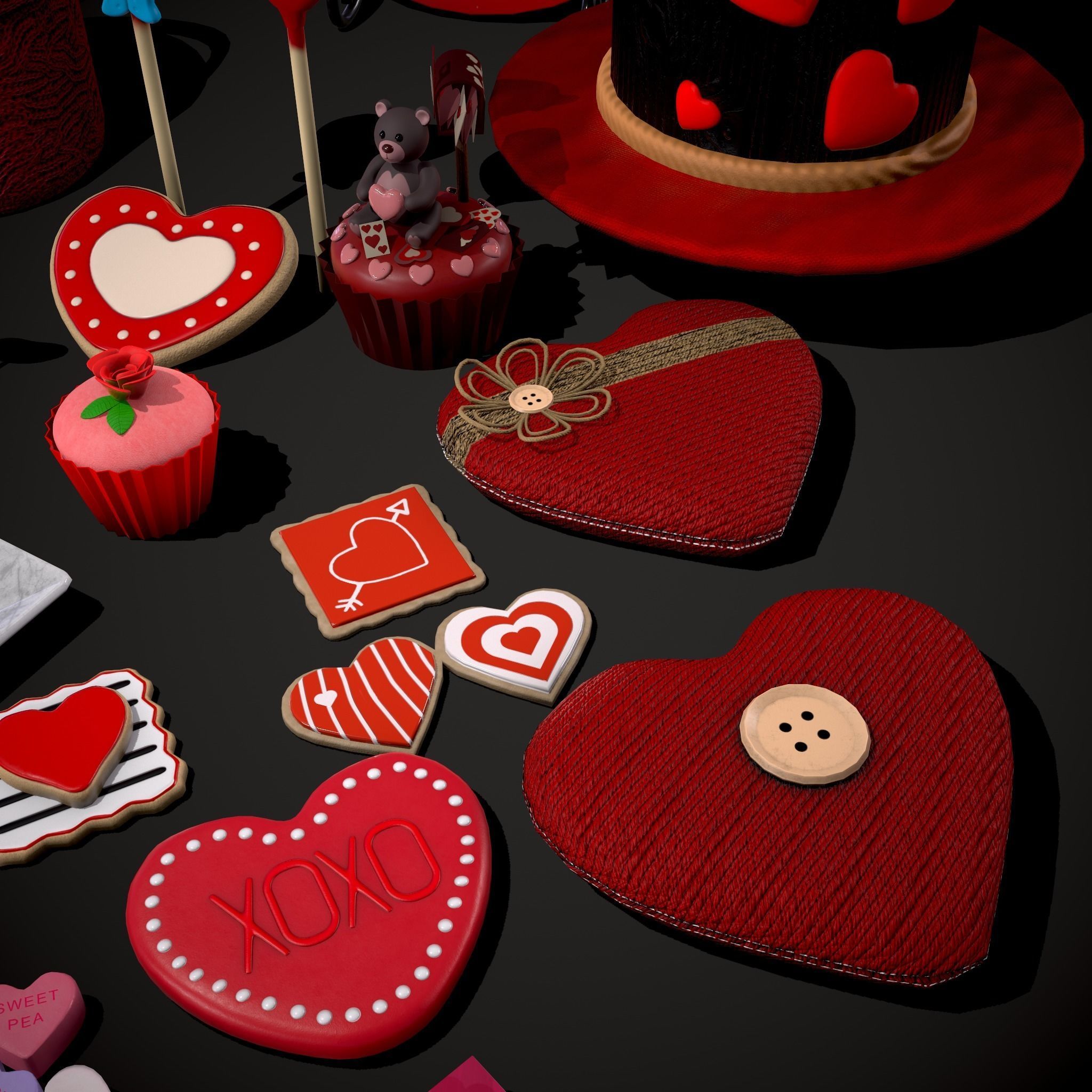Valentines Full Romantic Pack 3D Model Collection_18