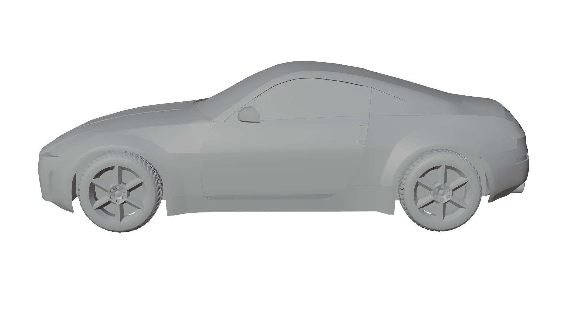 Nissan 350z Low-poly 3D model_2