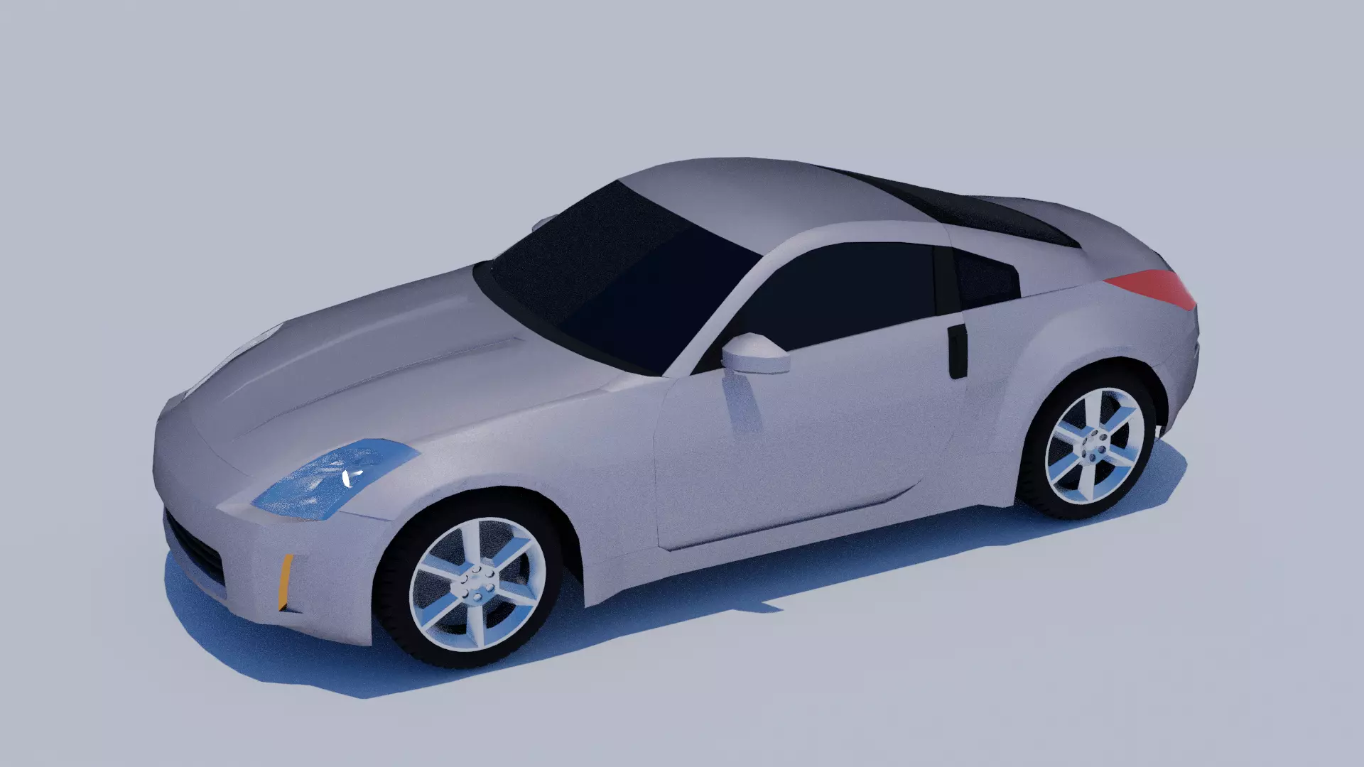 Nissan 350z Low-poly 3D model_0