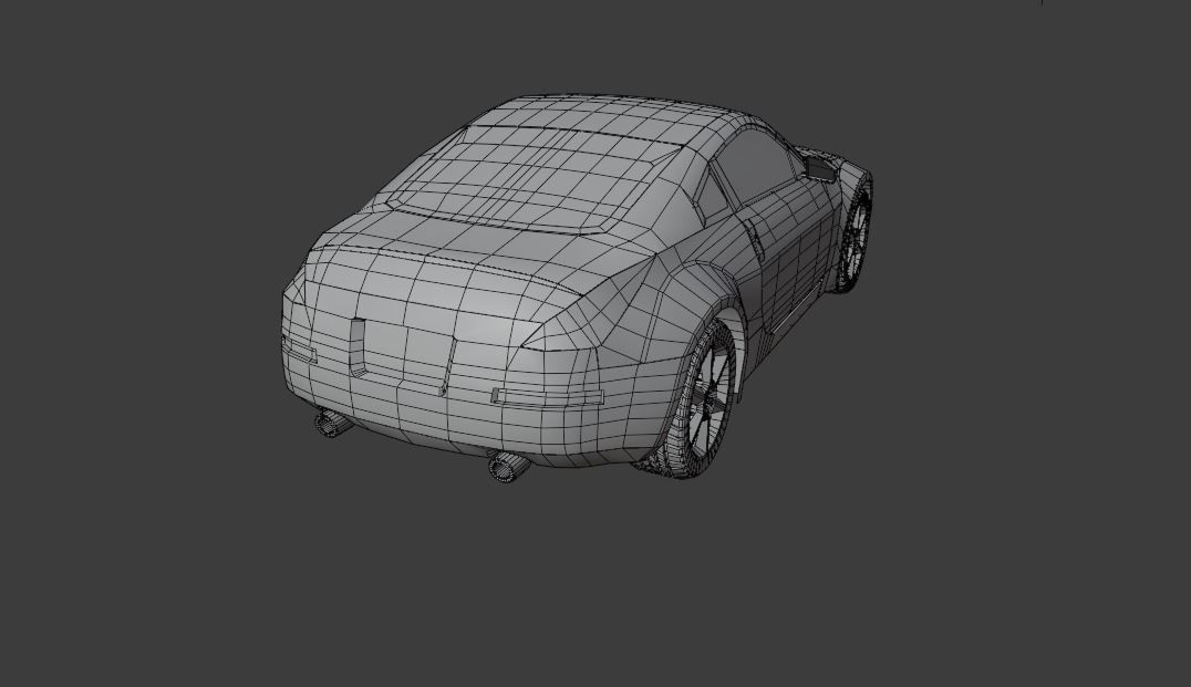 Nissan 350z Low-poly 3D model_5