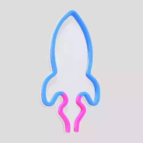 Neon Sign Rocket