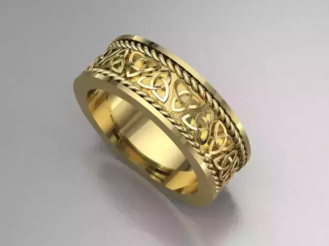 Celtic knot ring 3D print 3D model
