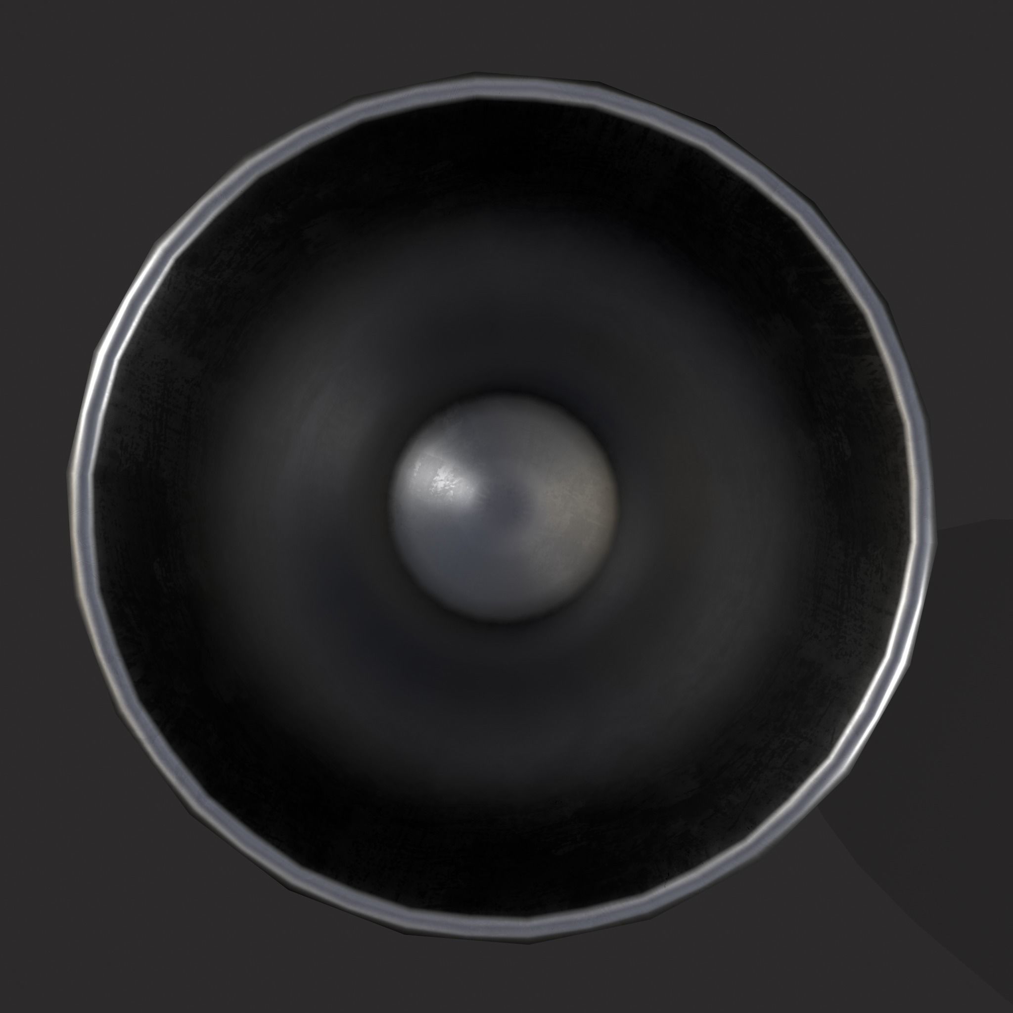 Fluted Pewter Cup Low-poly 3D model_7