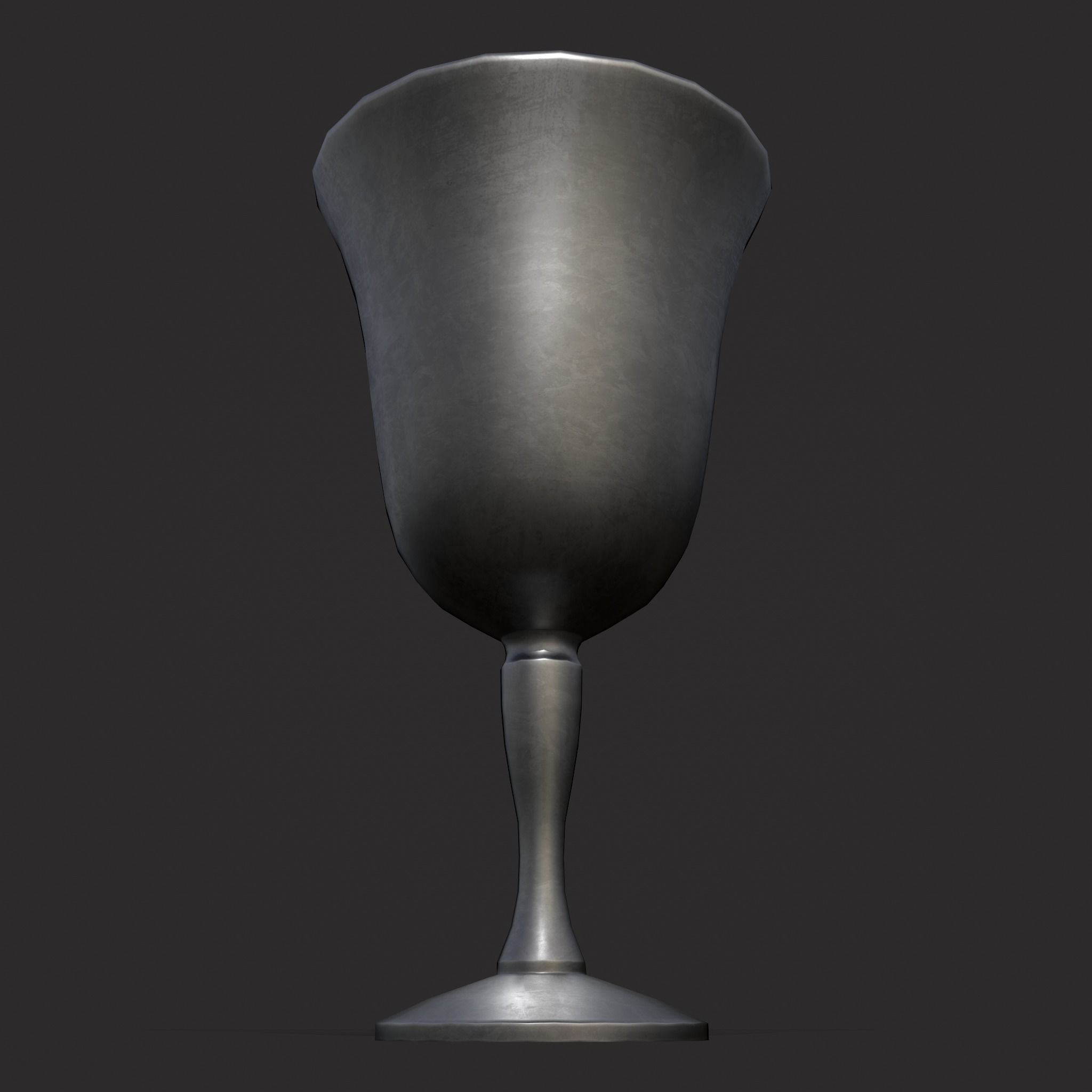Fluted Pewter Cup Low-poly 3D model_17