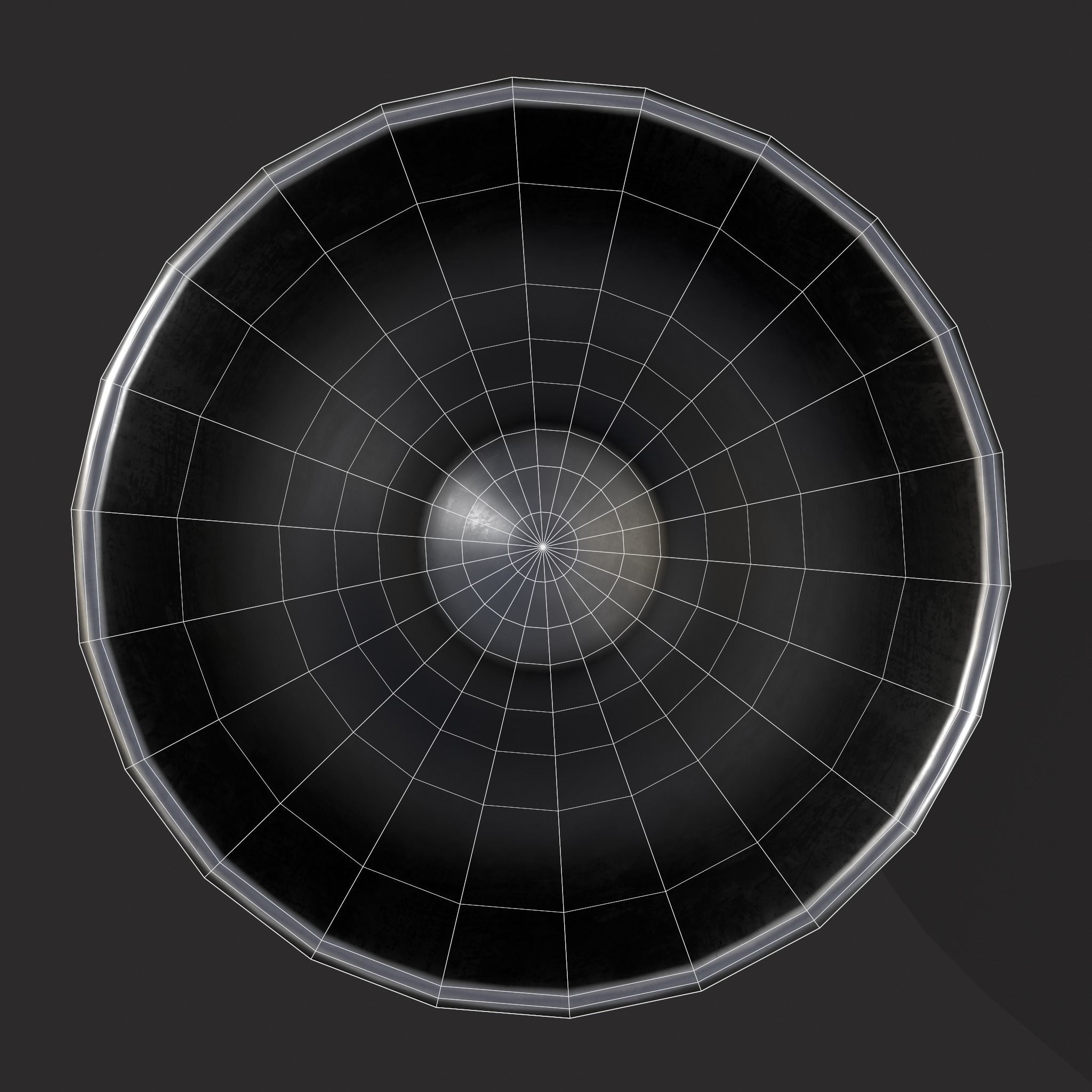 Fluted Pewter Cup Low-poly 3D model_8