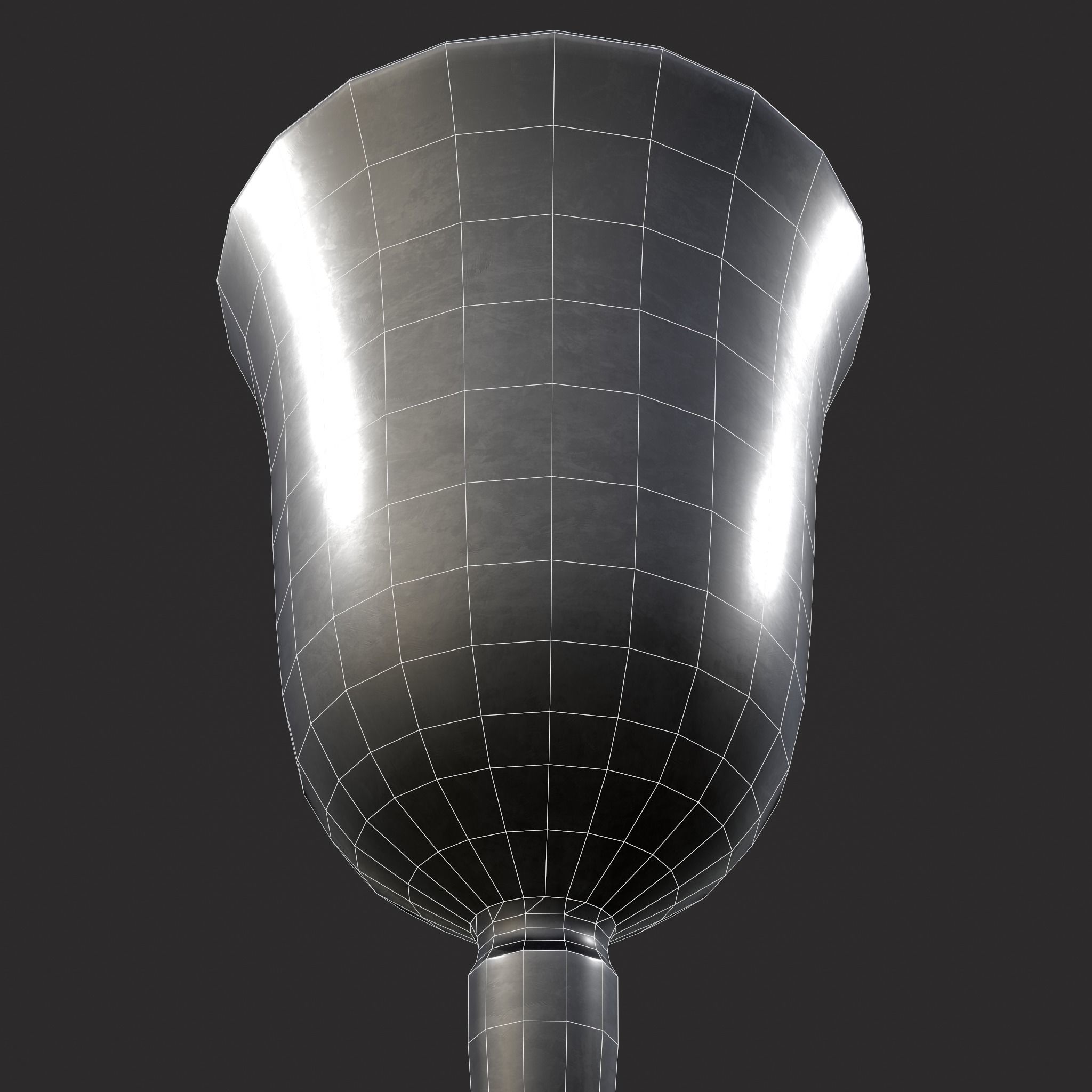 Fluted Pewter Cup Low-poly 3D model_12