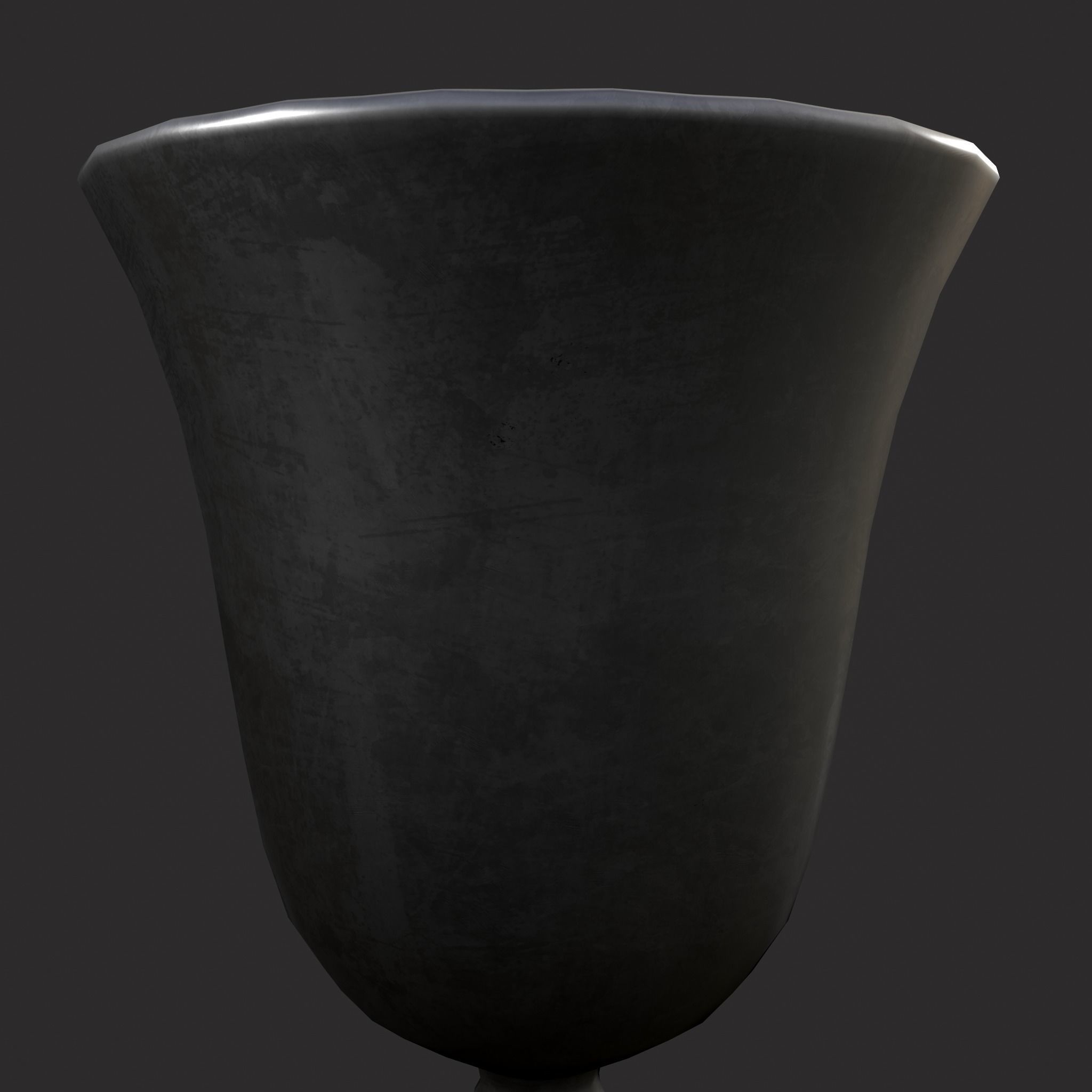 Fluted Pewter Cup Low-poly 3D model_13
