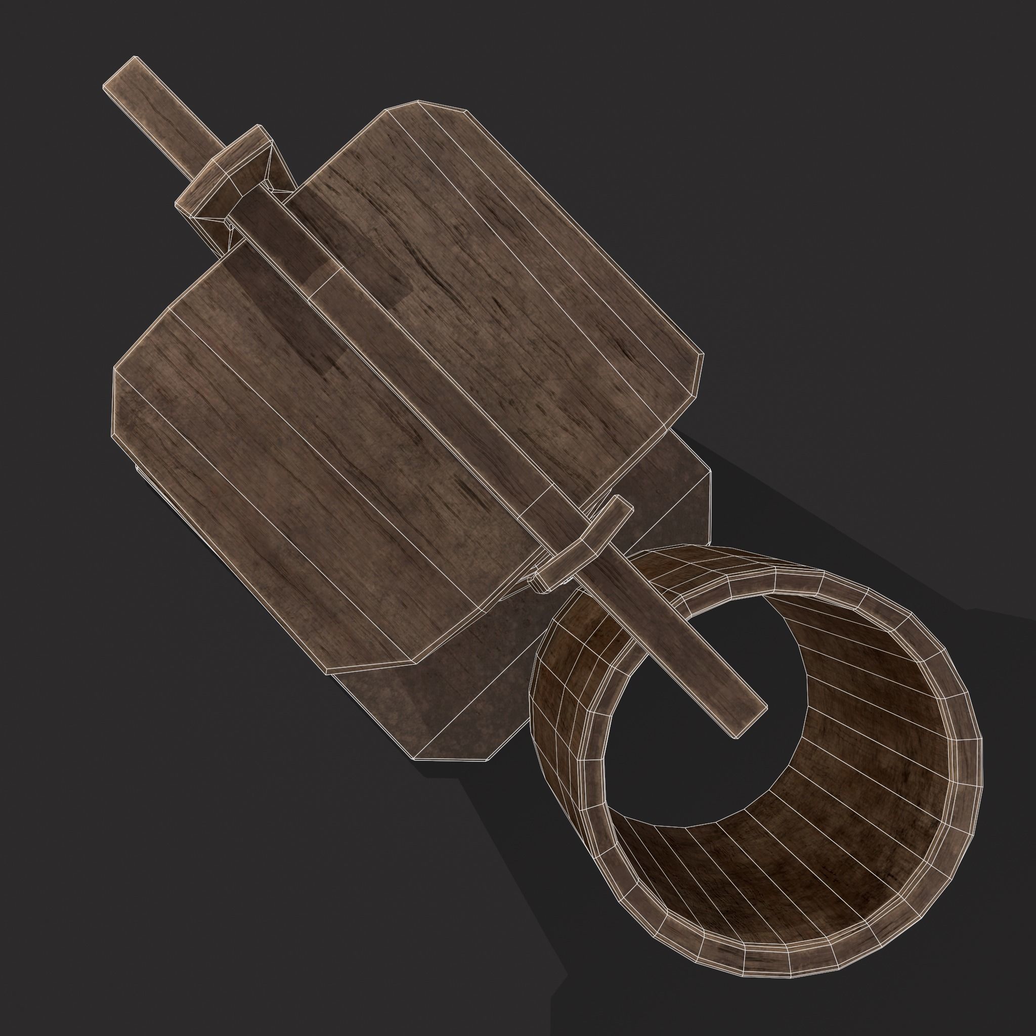 Bee Keeping Container Low-poly 3D model_12