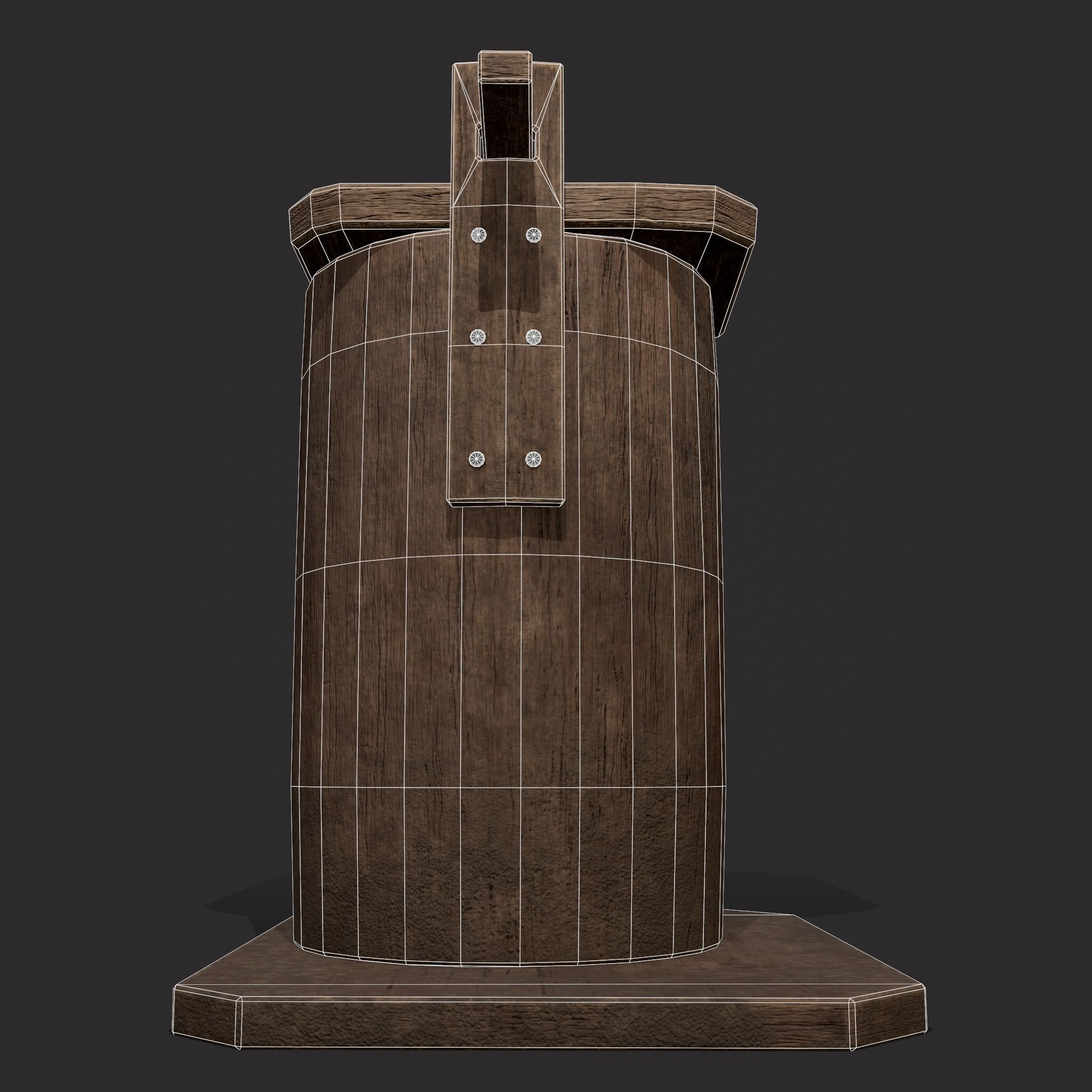 Bee Keeping Container Low-poly 3D model_16