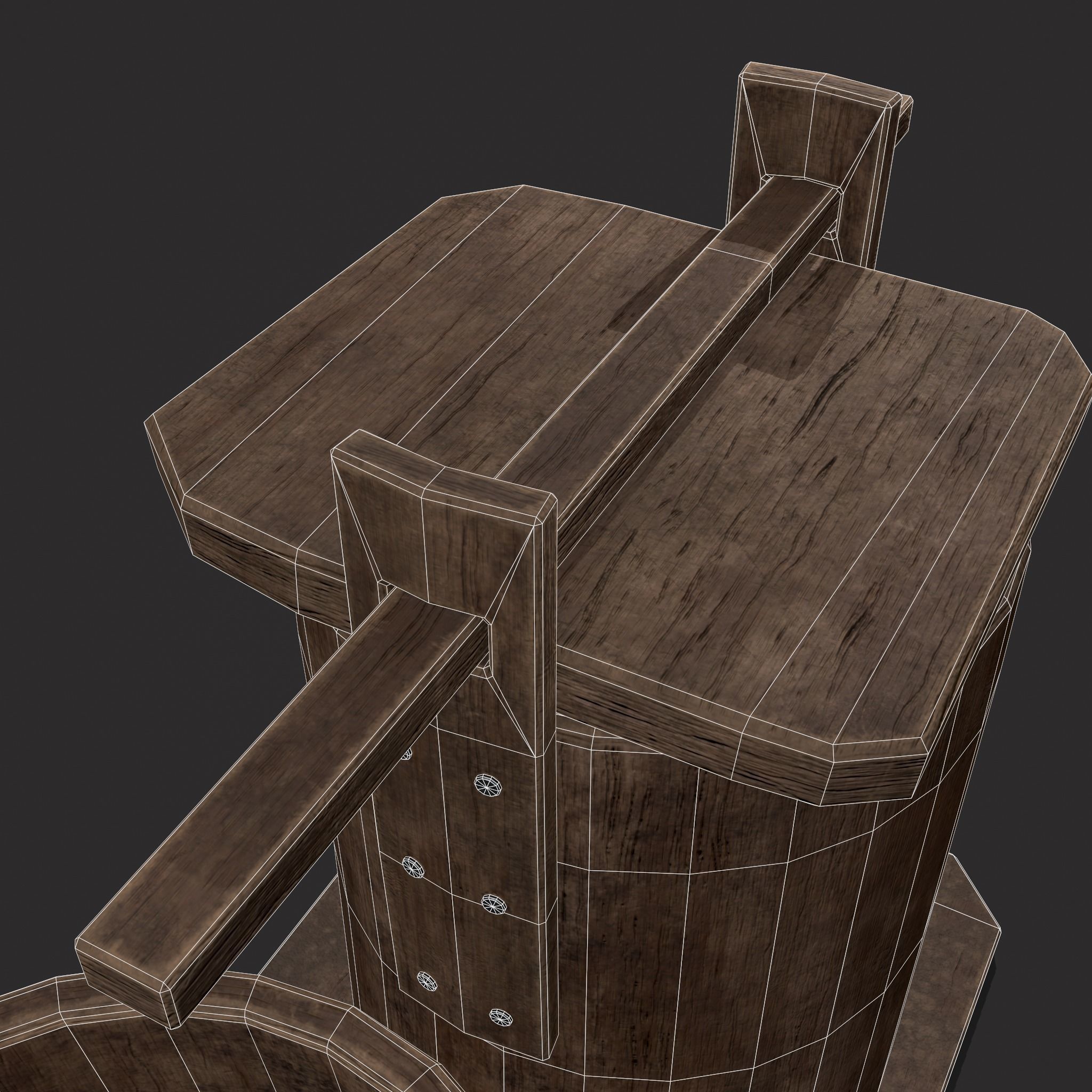 Bee Keeping Container Low-poly 3D model_18