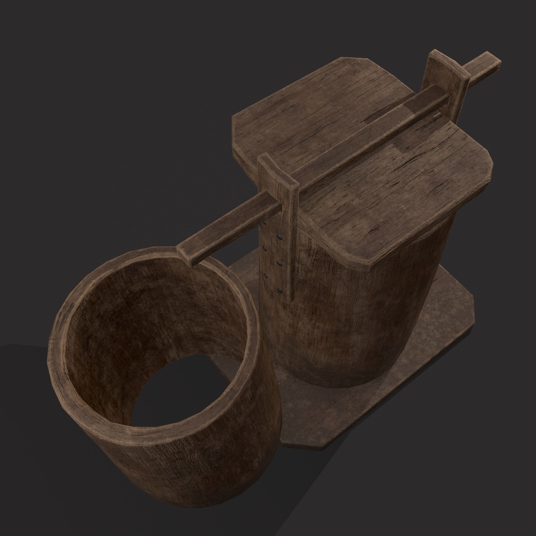 Bee Keeping Container Low-poly 3D model_5