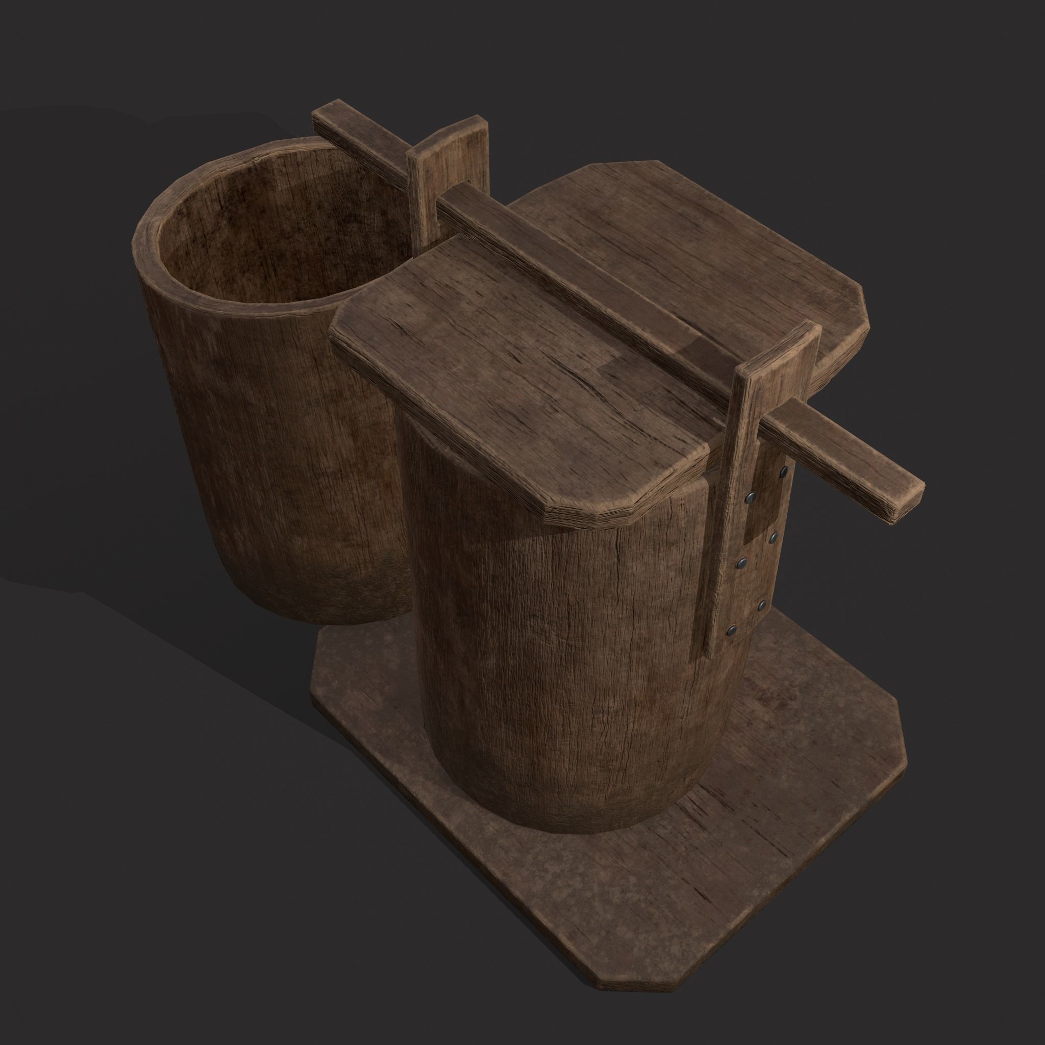 Bee Keeping Container Low-poly 3D model_3