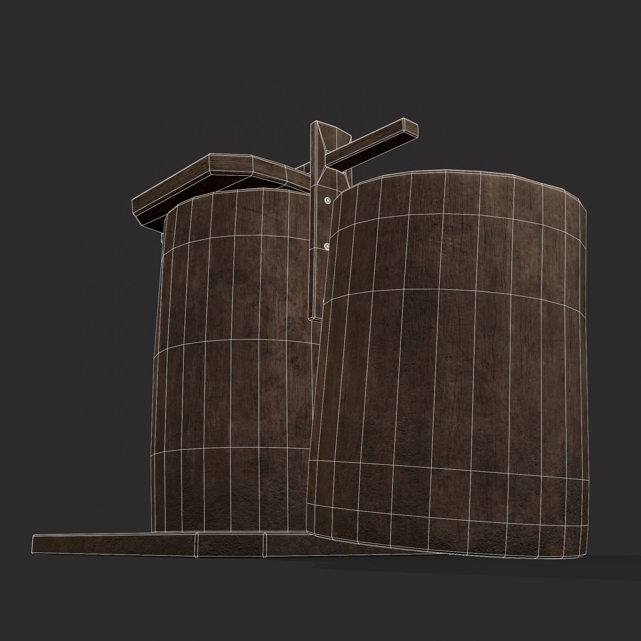 Bee Keeping Container Low-poly 3D model_8