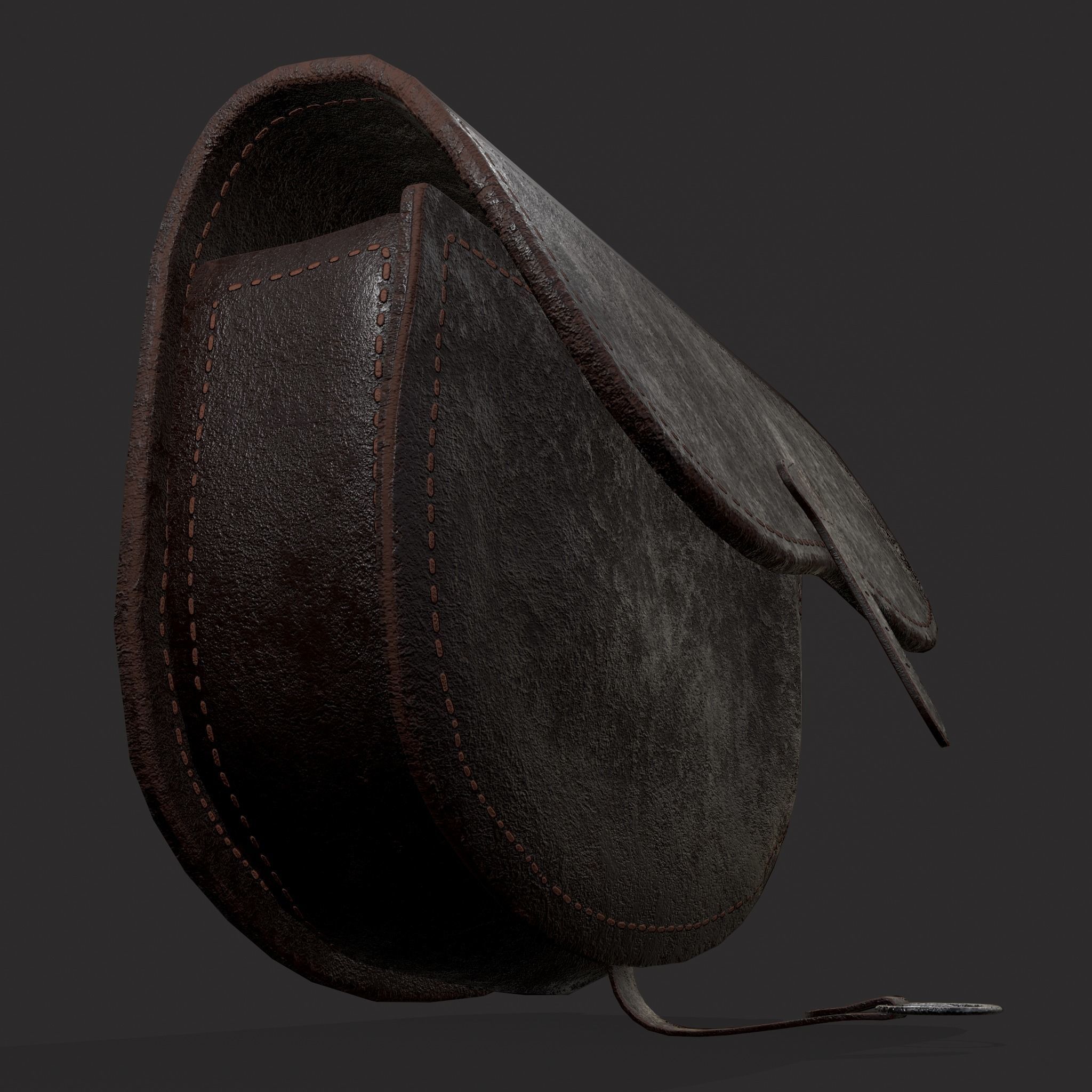 Leather Hip Bag Low-poly 3D model_13