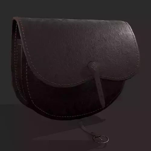 Leather Hip Bag Low-poly 3D model