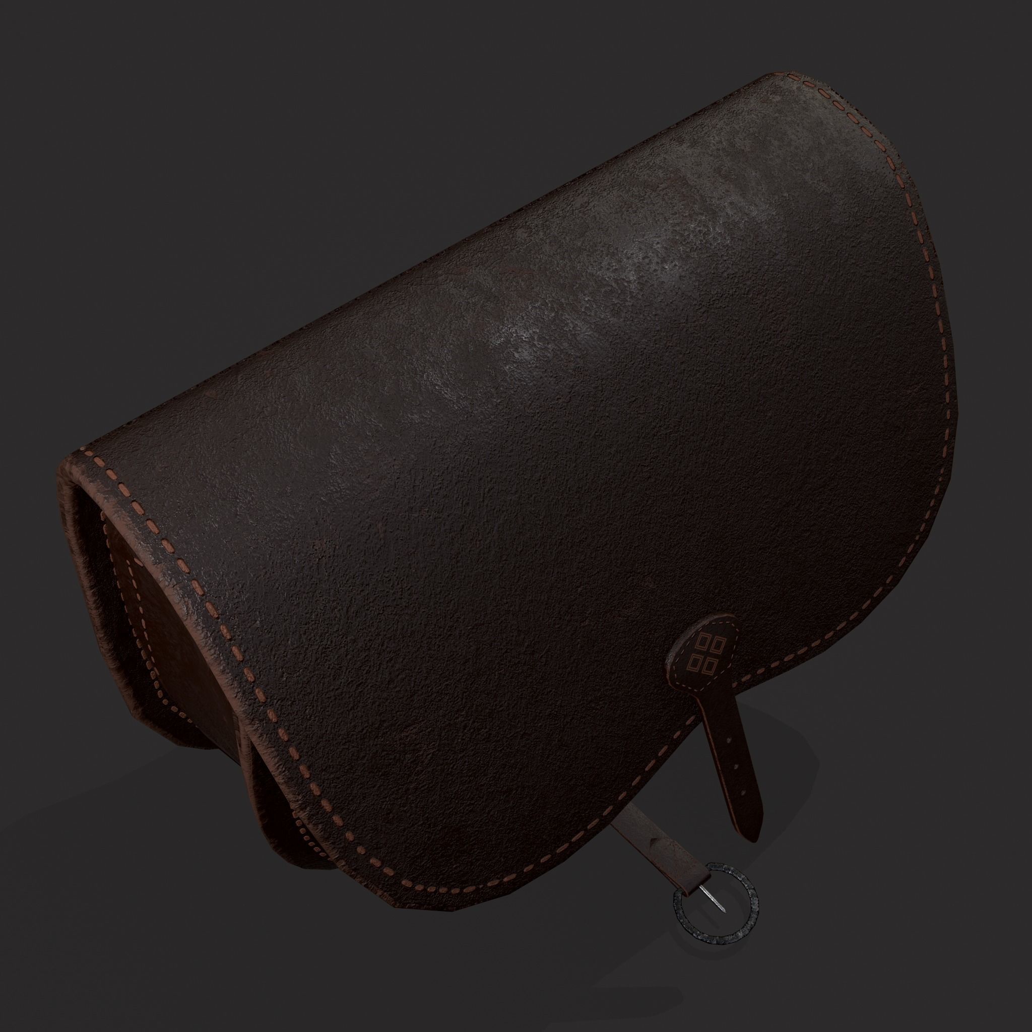 Leather Hip Bag Low-poly 3D model_19