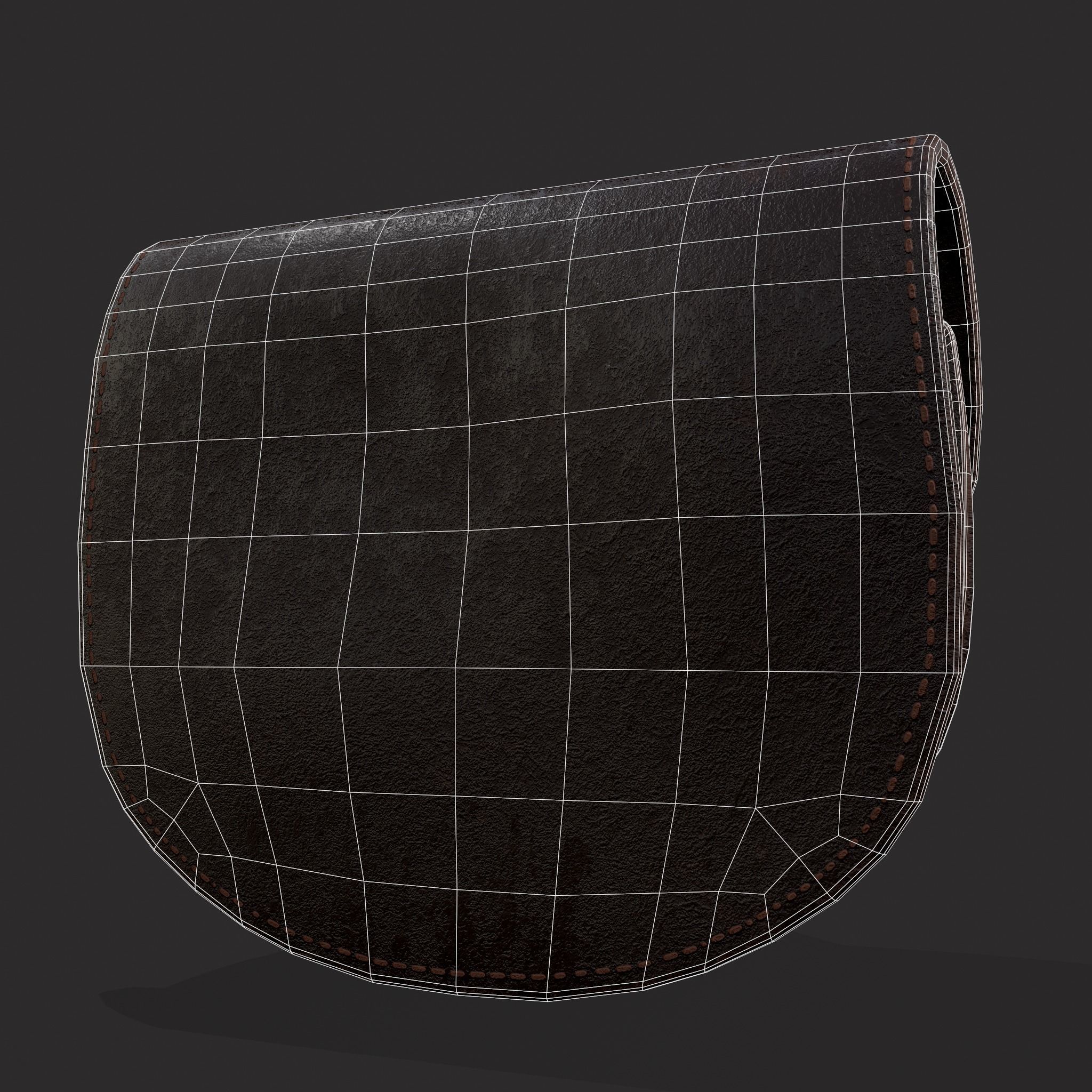 Leather Hip Bag Low-poly 3D model_18