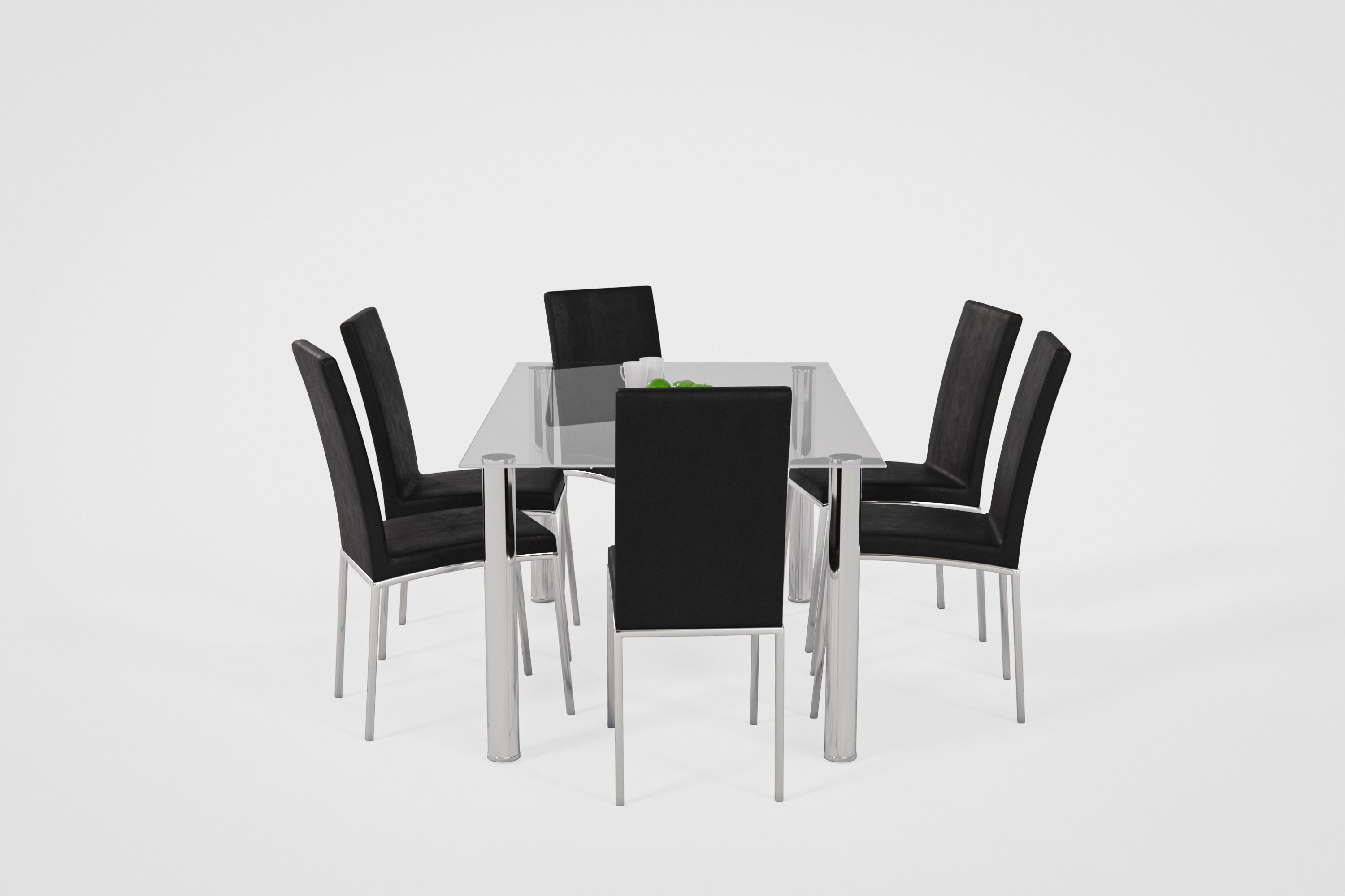 Dining Table Low-poly 3D model_4