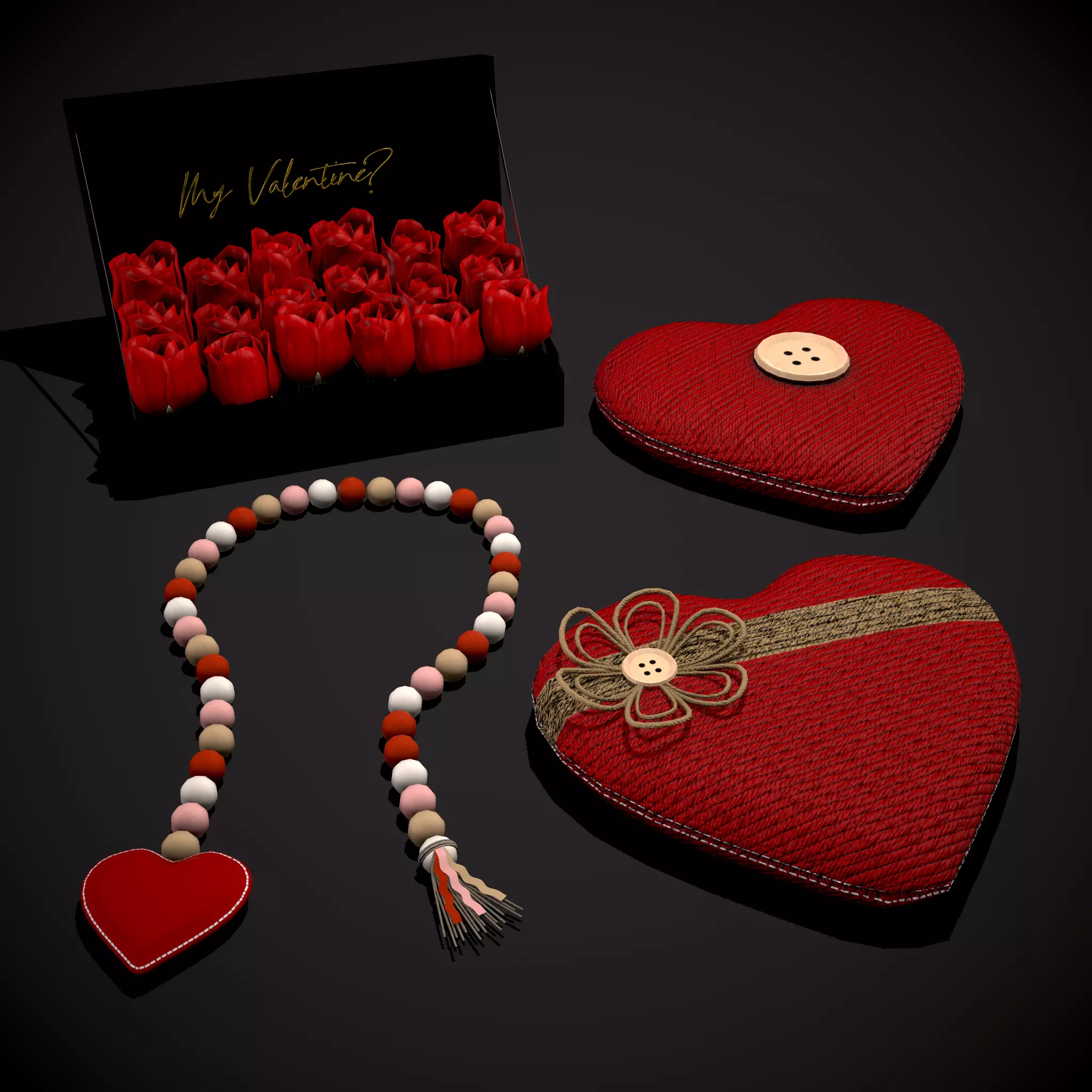 Valentines Mix Two  3D Model Collection_0