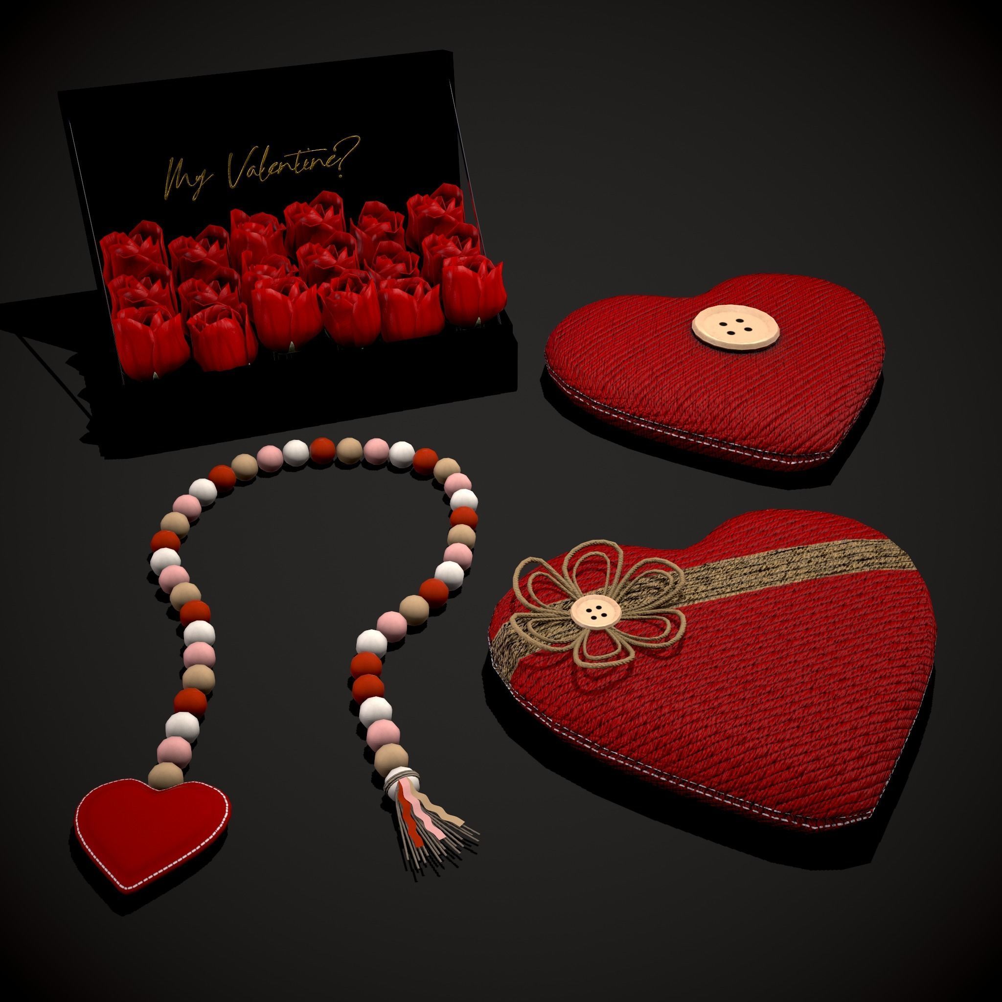 Valentines Mix Two  3D Model Collection_4