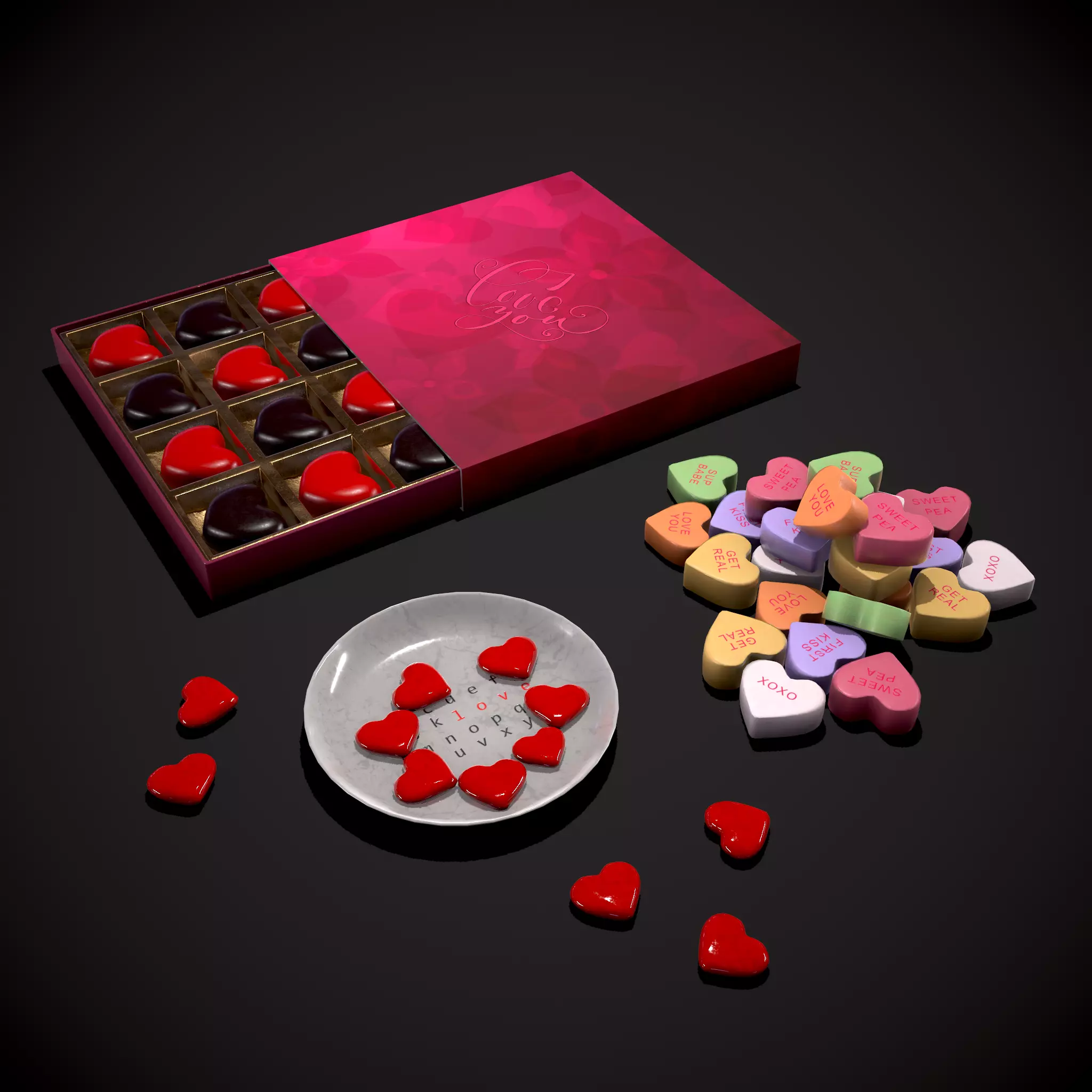 Valentines Mix Three 3D Model Collection_0