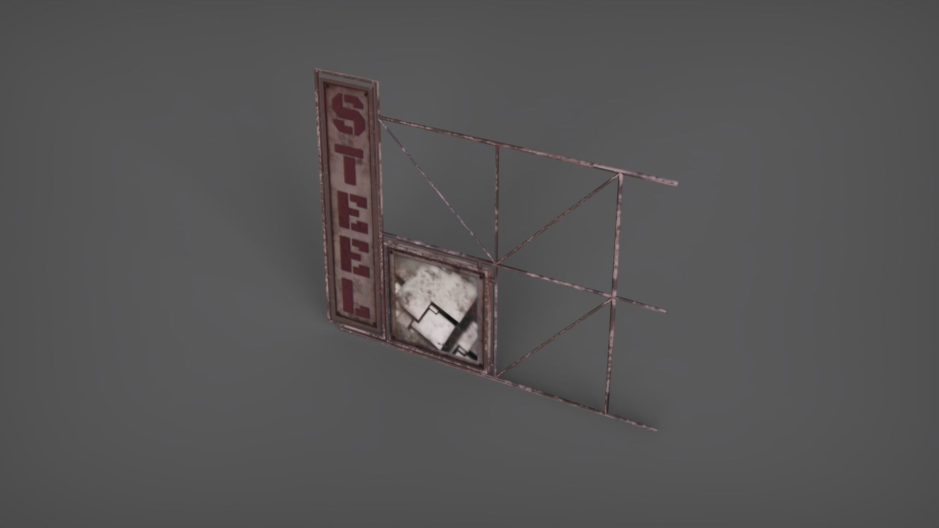Signboard Big Free low-poly 3D model_3