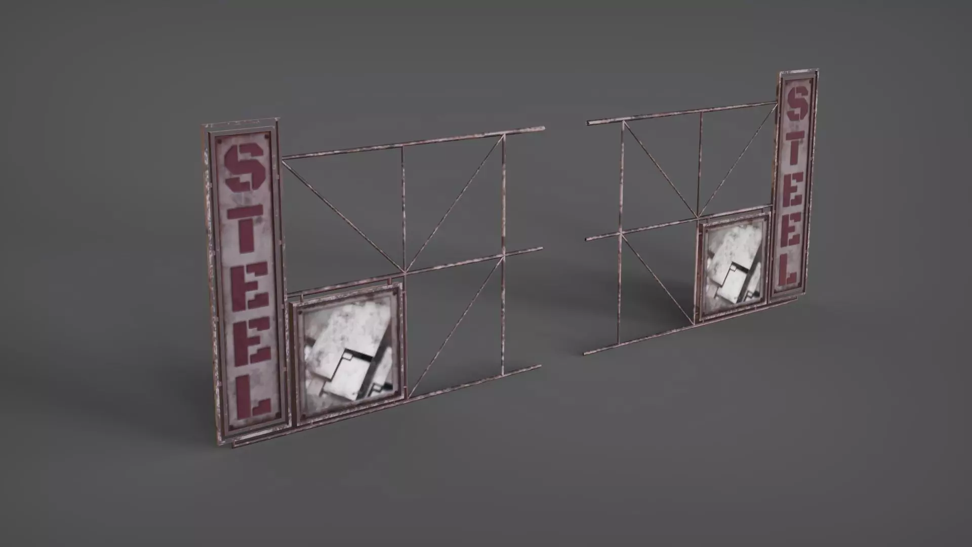 Signboard Big Free low-poly 3D model_0