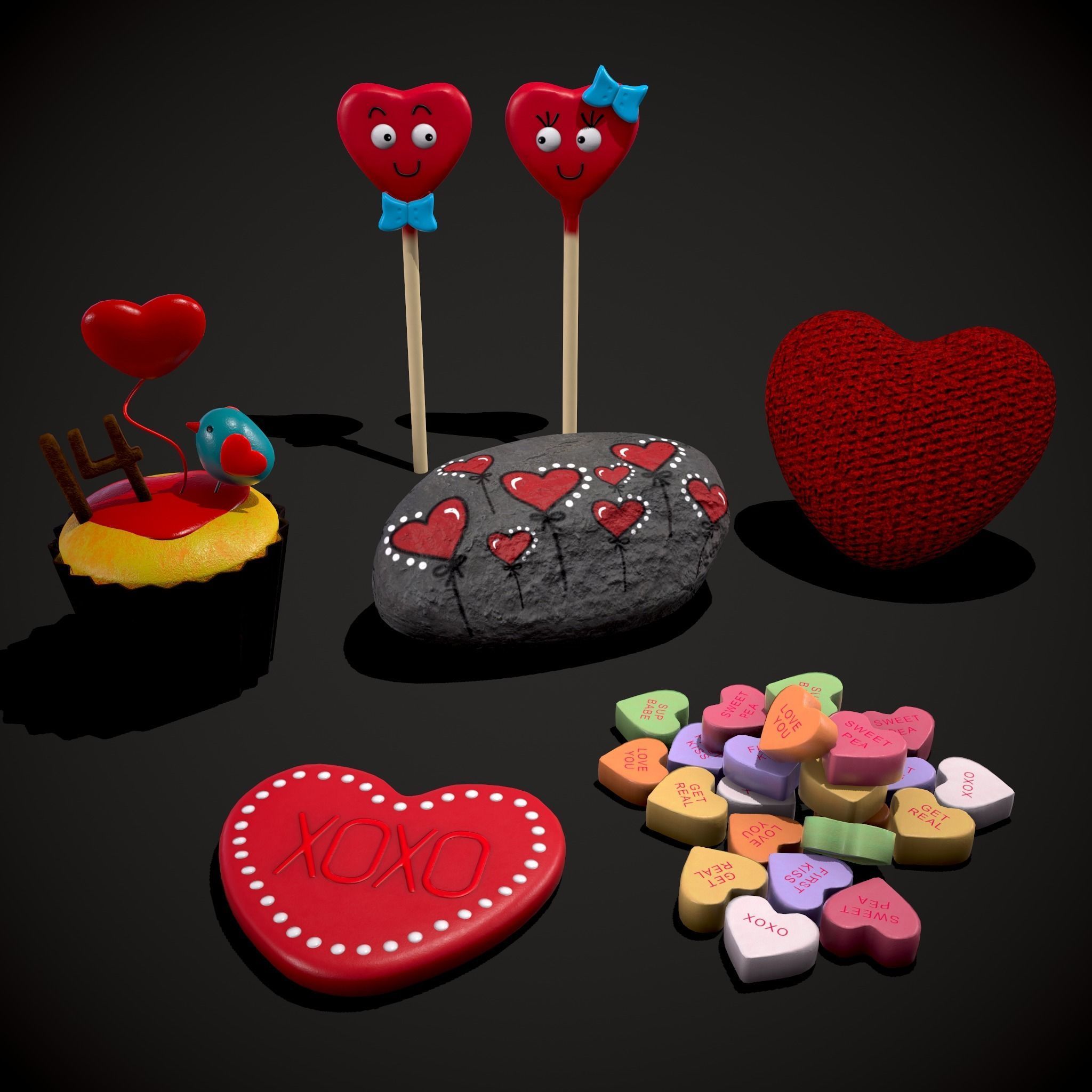 Valentines Mix Five 3D Model Collection_8