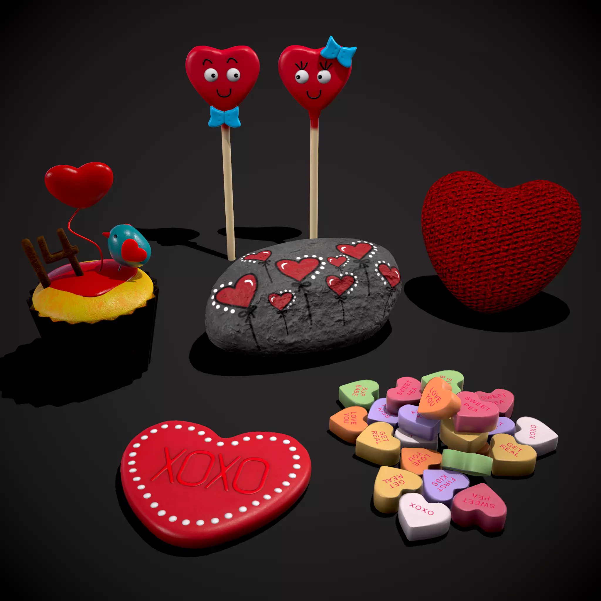 Valentines Mix Five 3D Model Collection_0