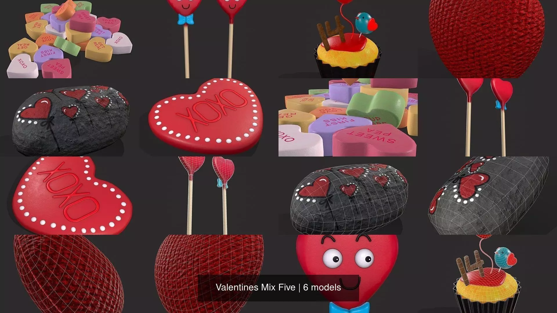 Valentines Mix Five 3D Model Collection_7