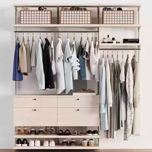 Wardrobe wall module dresses clothes 2