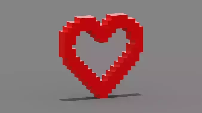 Voxel Red Heart