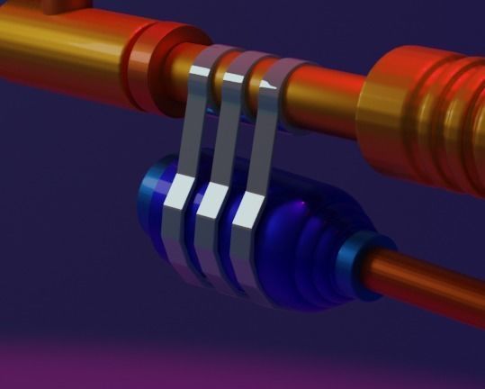 flamethrower fire gun 3D model_1